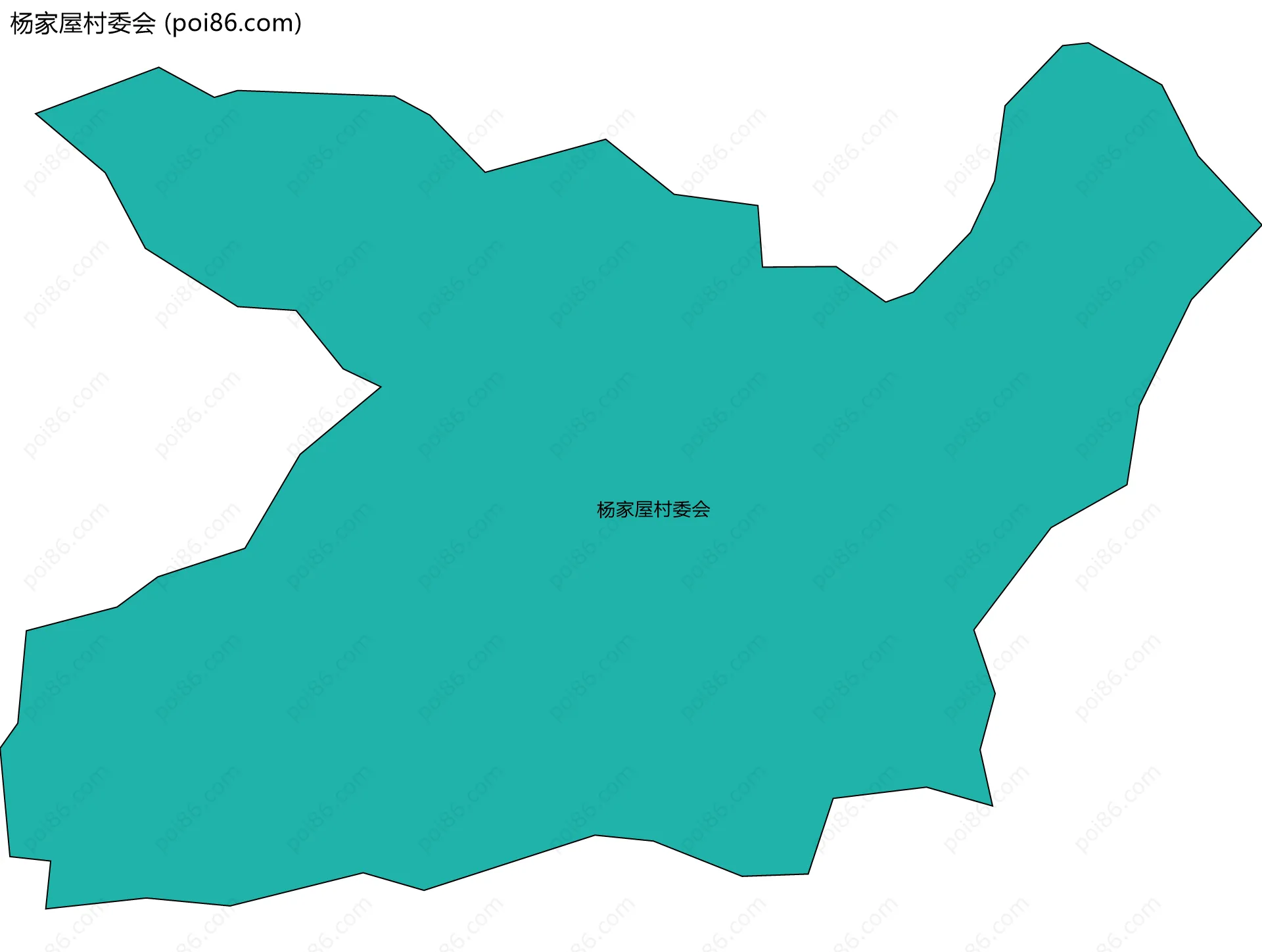 杨家屋村委会边界地图