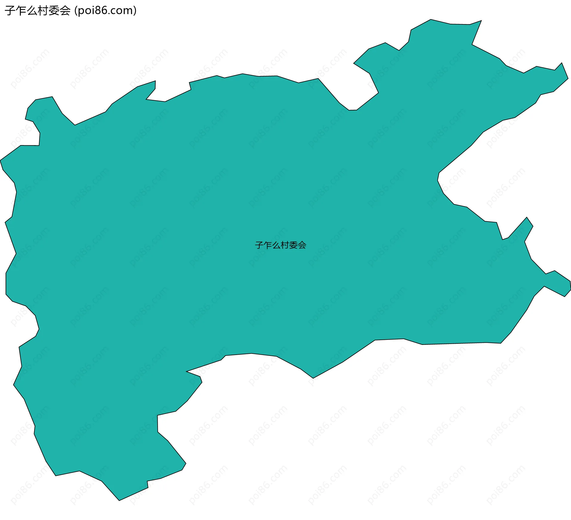 子乍么村委会边界地图