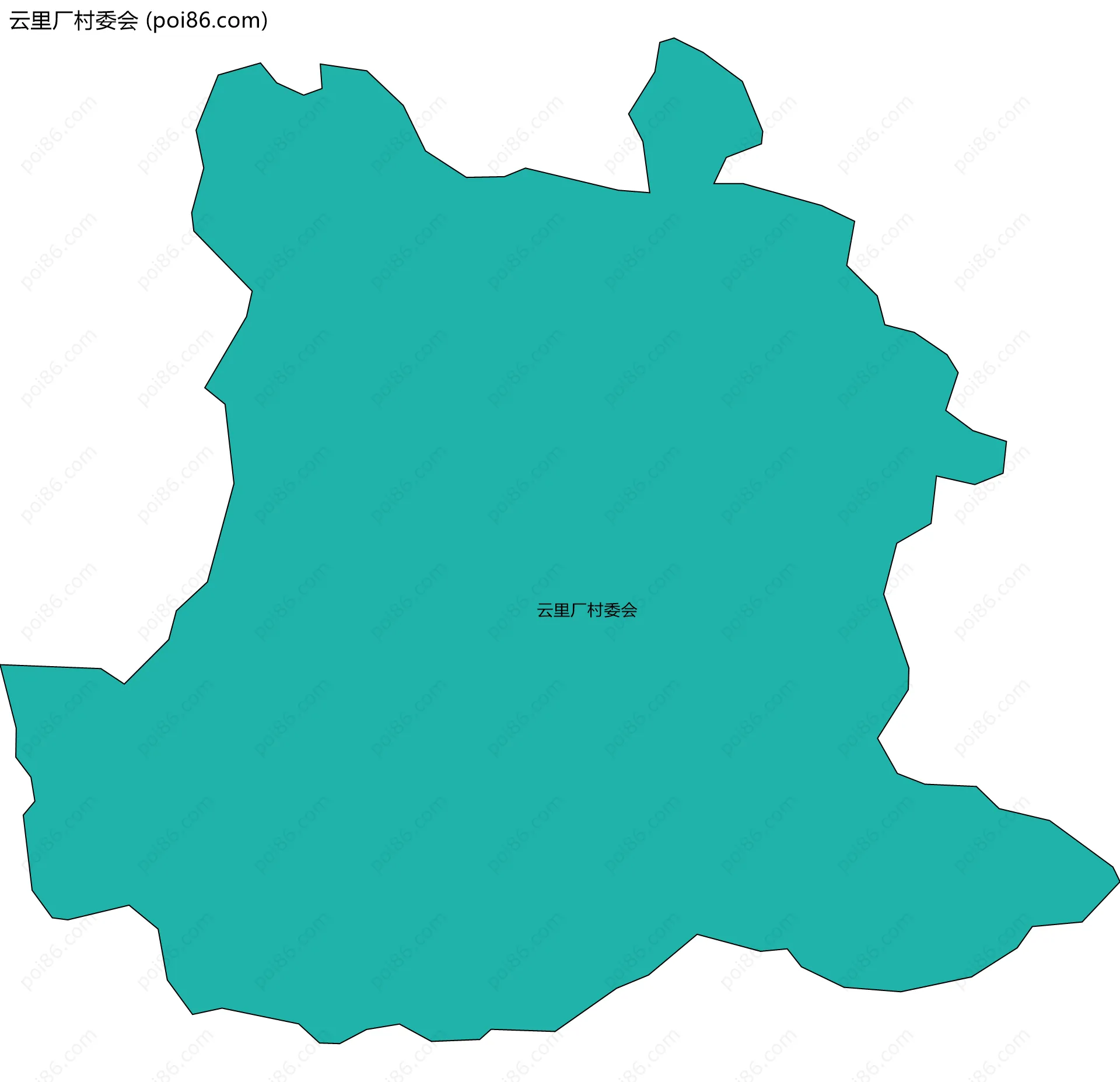 云里厂村委会边界地图
