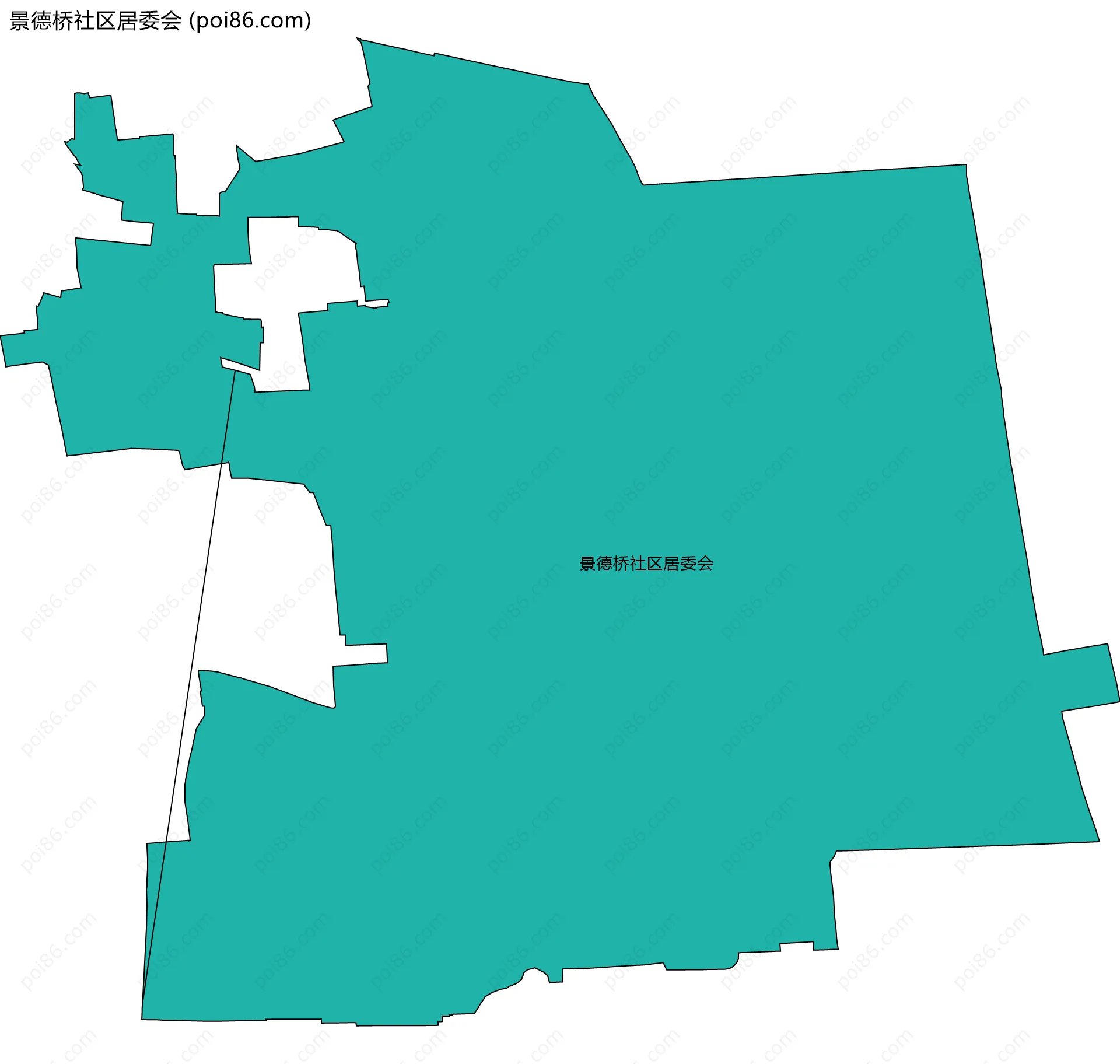 景德桥社区居委会边界地图