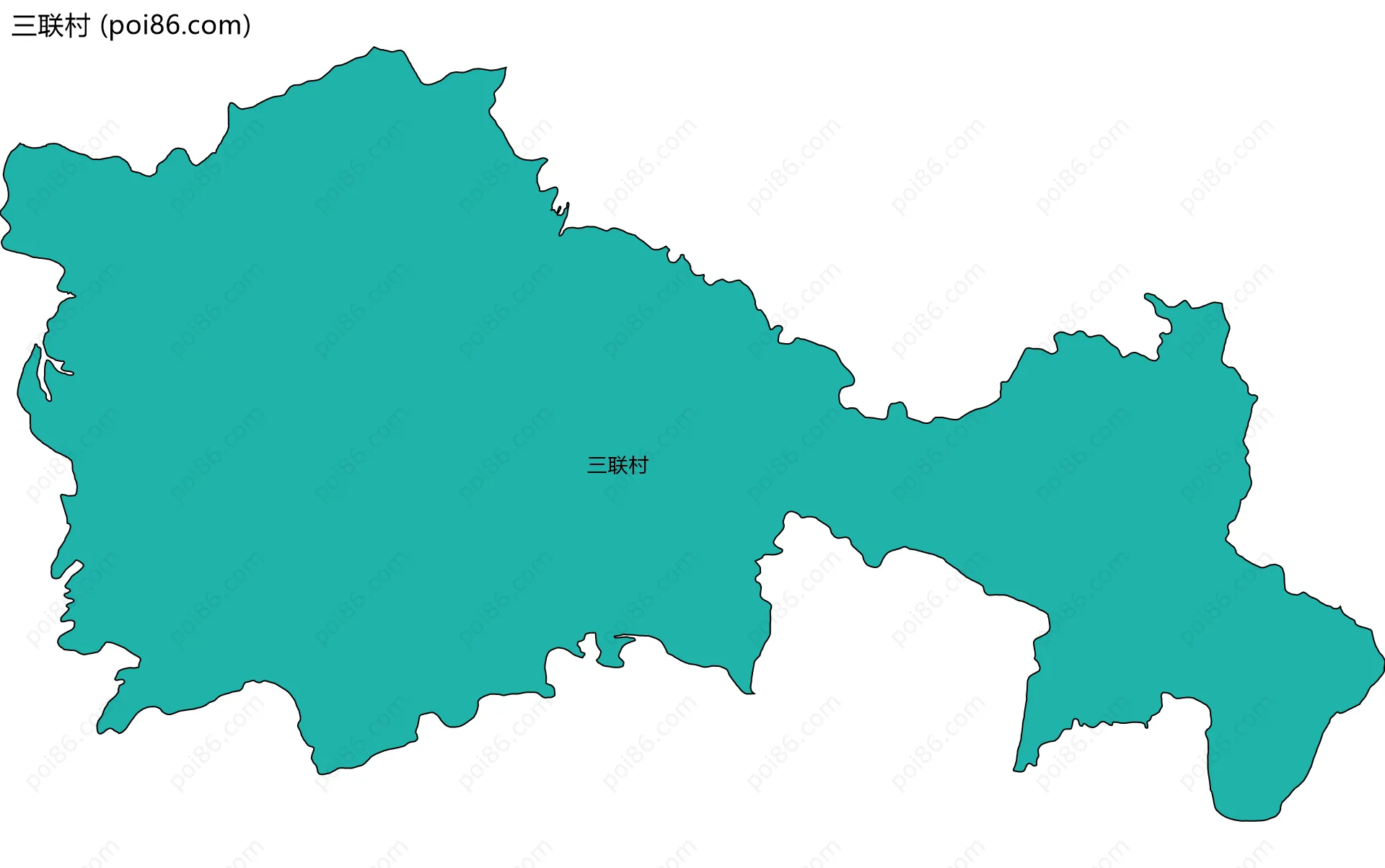 三联村边界地图