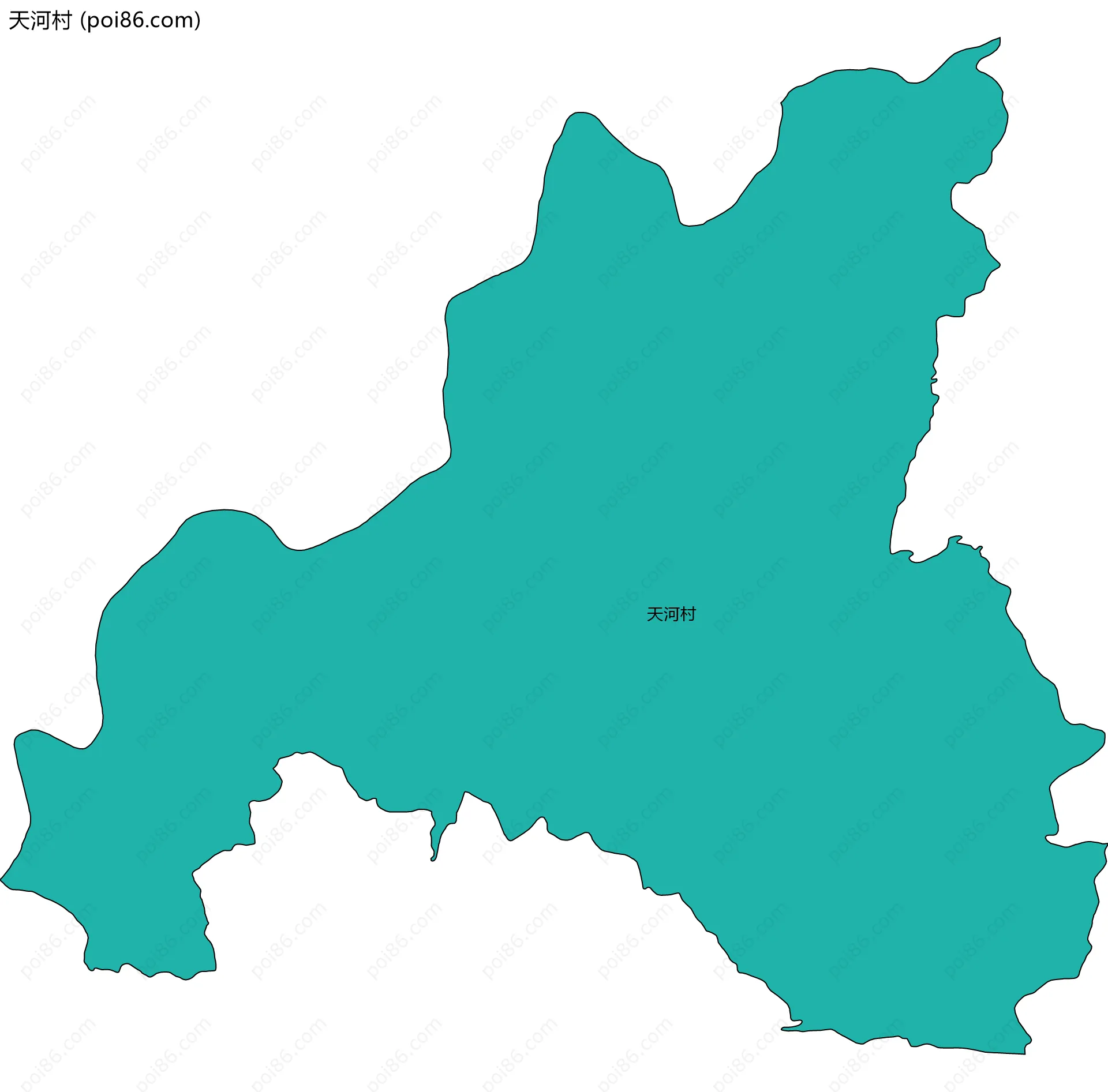 天河村边界地图