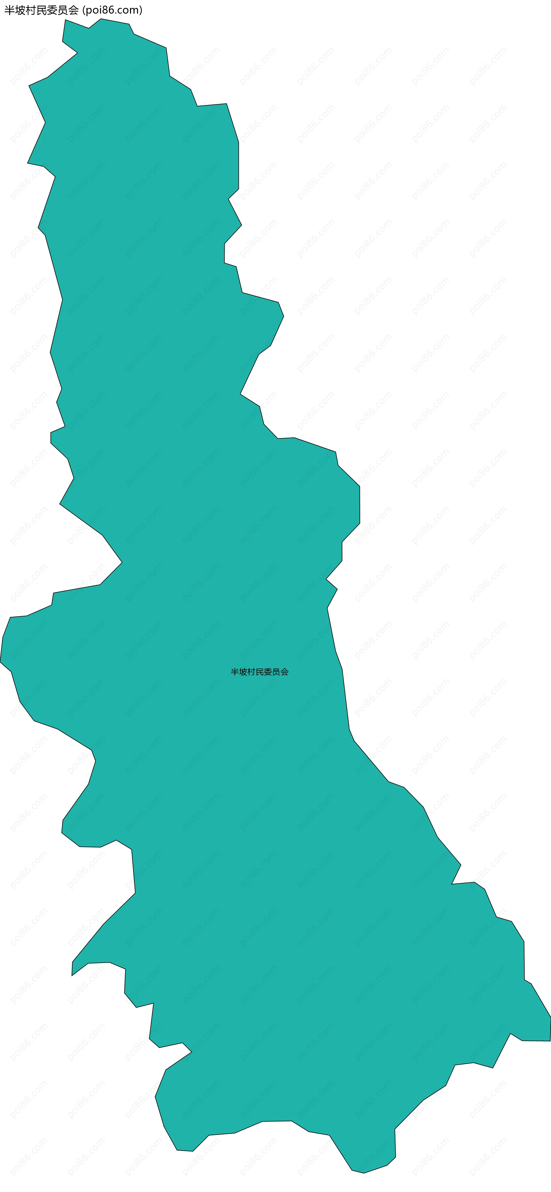 半坡村民委员会边界地图