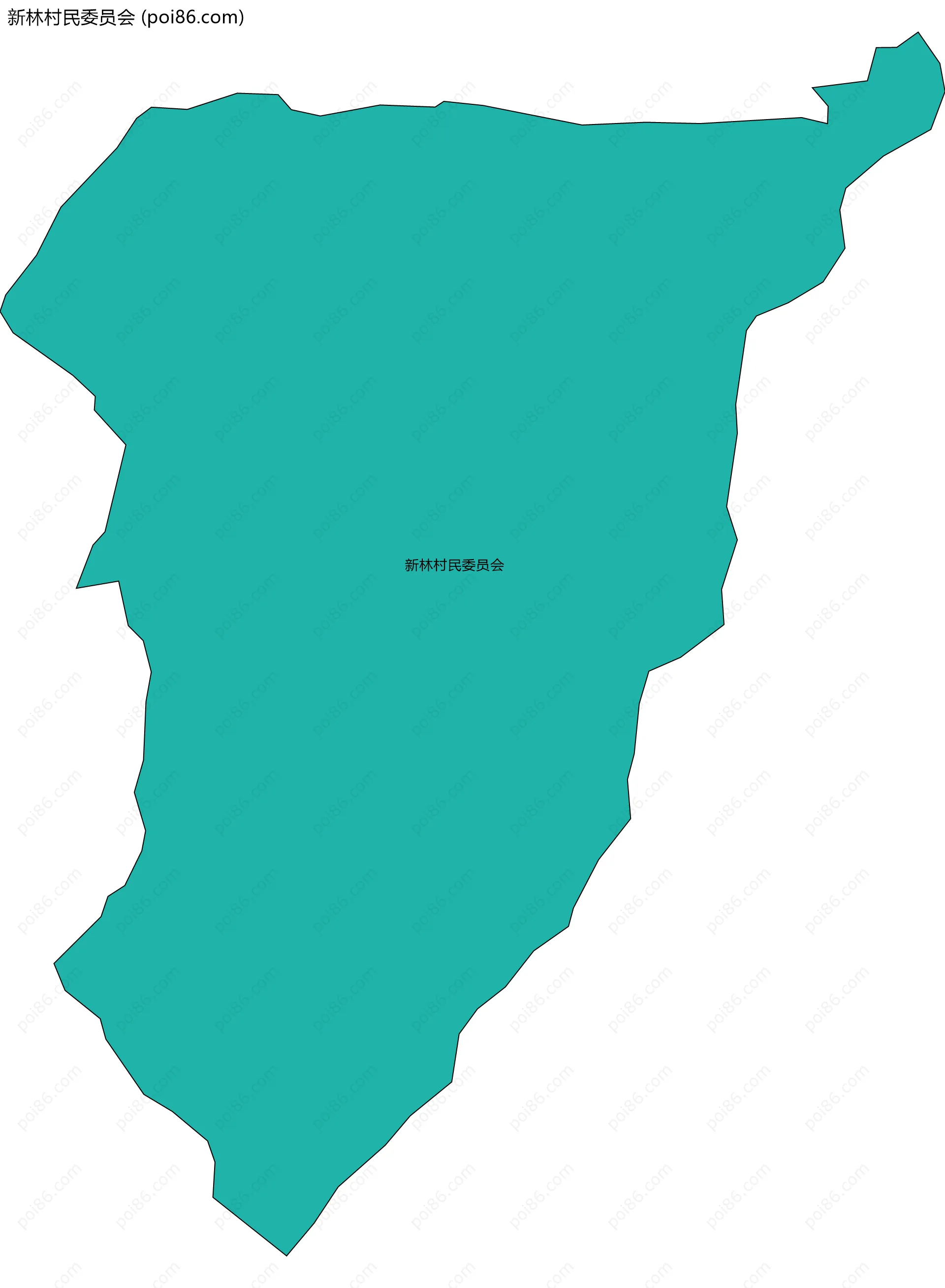 新林村民委员会边界地图