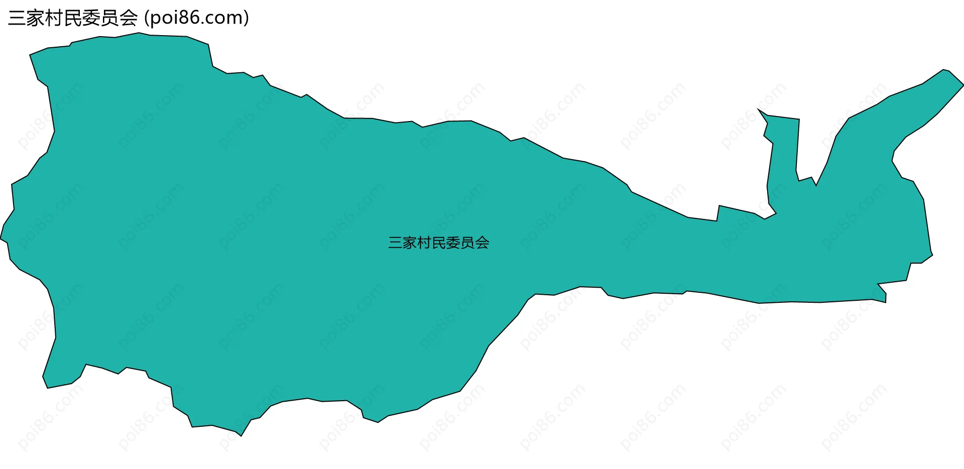 三家村民委员会边界地图