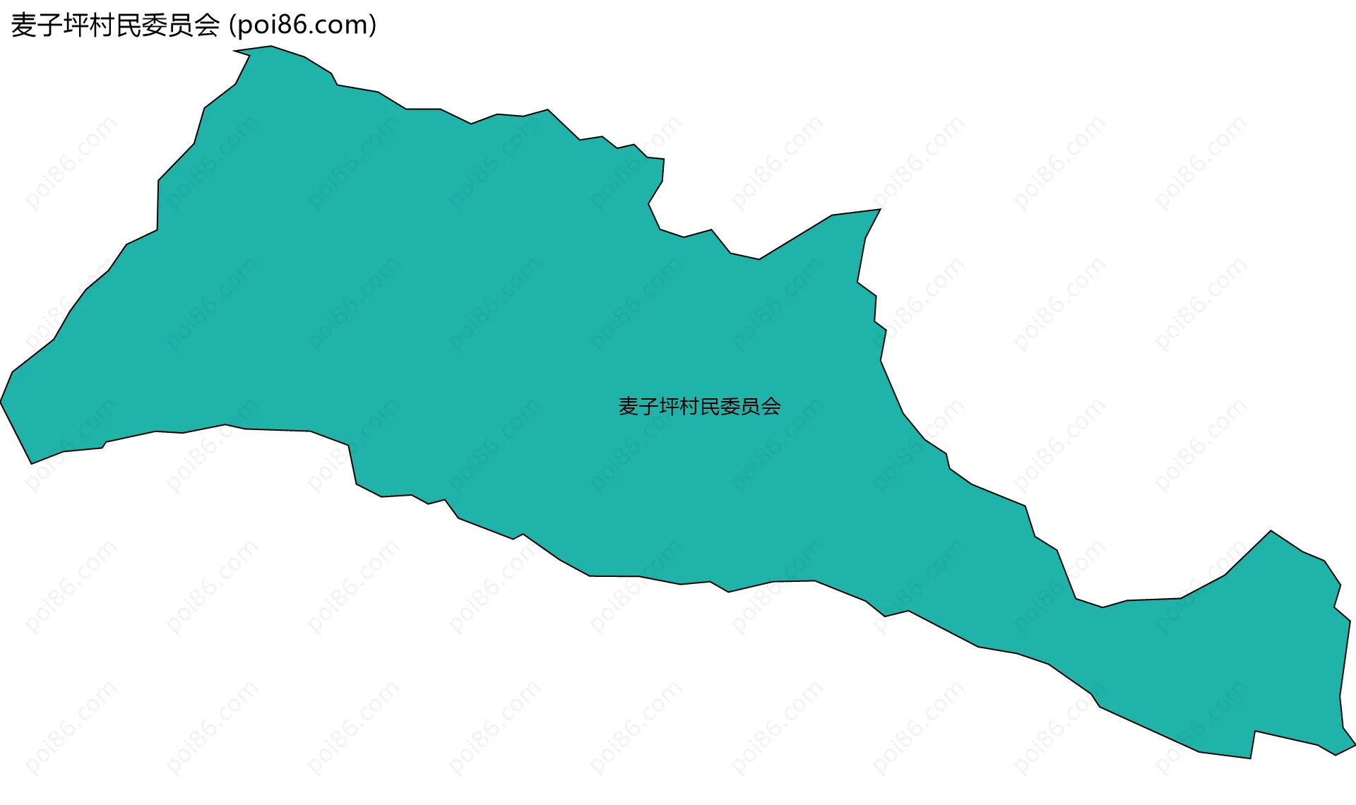 麦子坪村民委员会边界地图