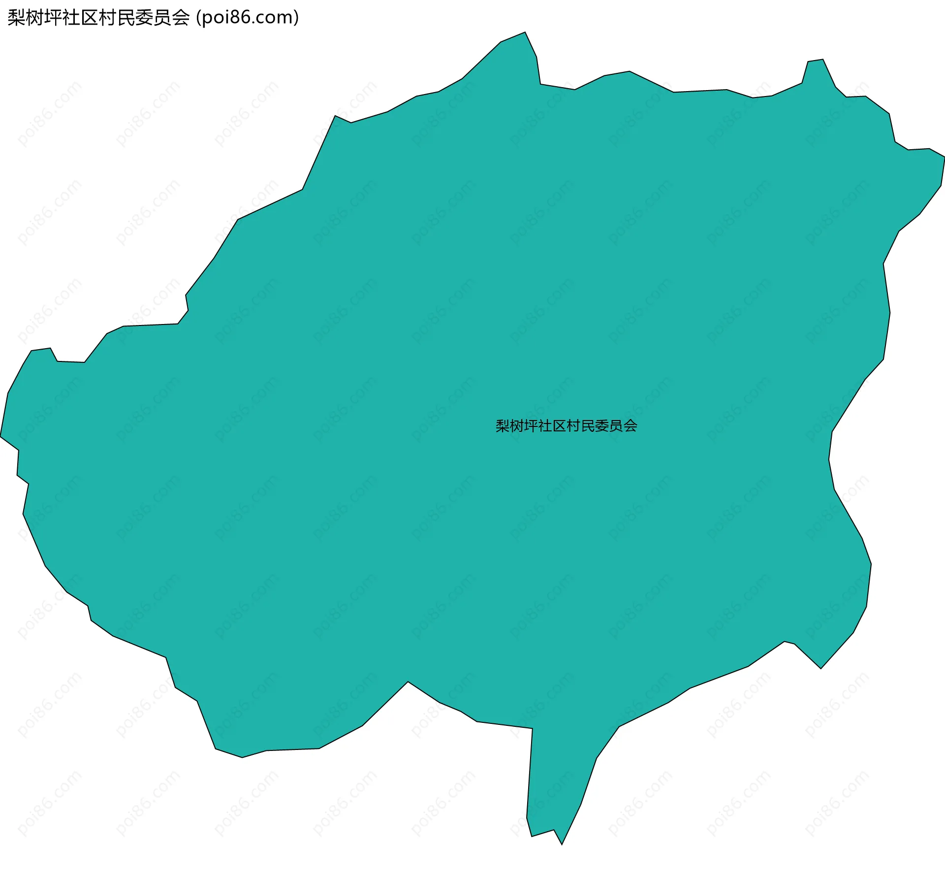 梨树坪社区村民委员会边界地图