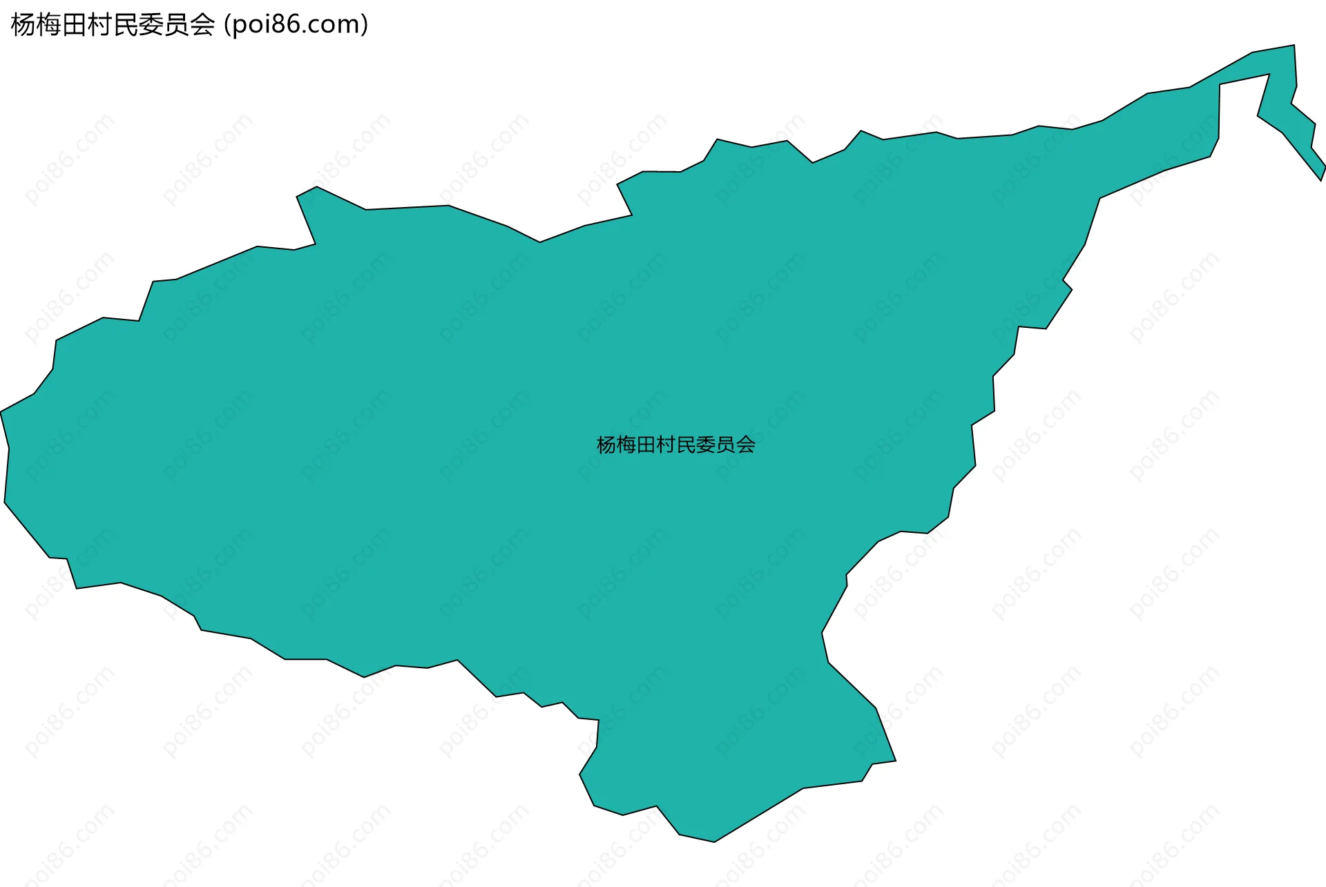 杨梅田村民委员会边界地图