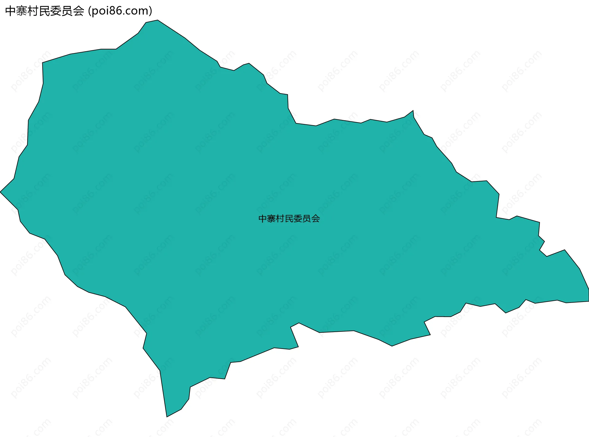 中寨村民委员会边界地图