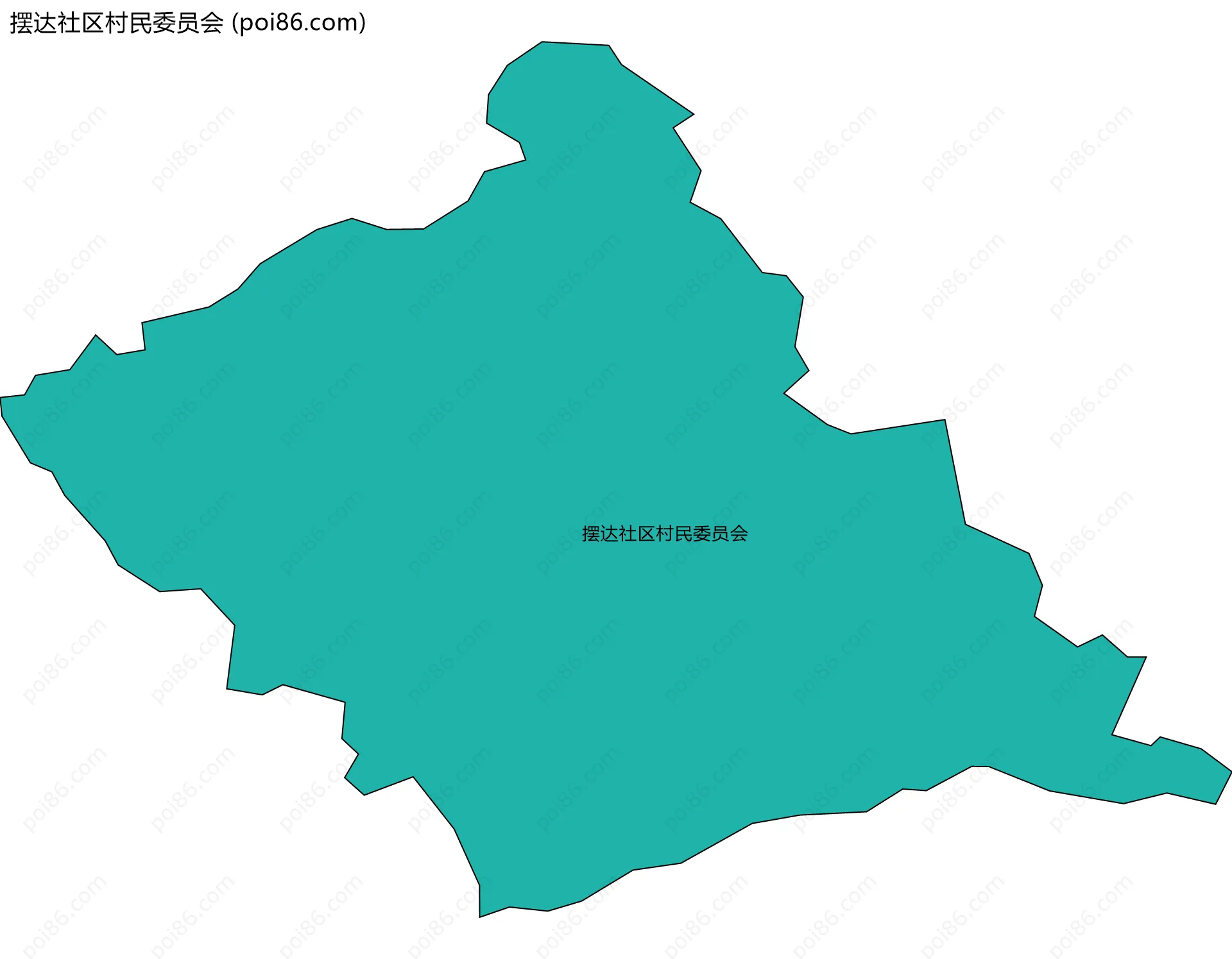 摆达社区村民委员会边界地图