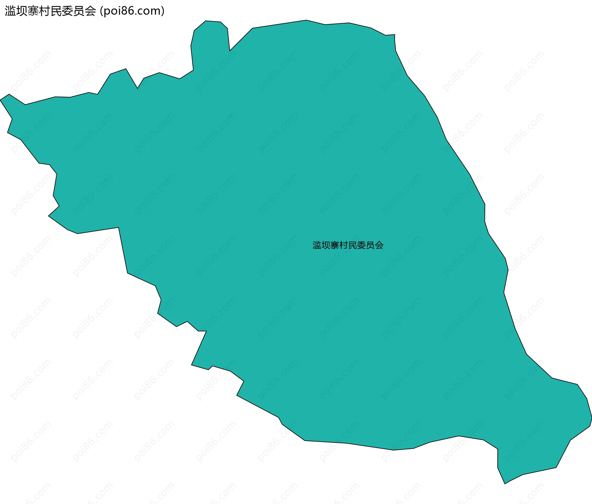 滥坝寨村民委员会边界地图