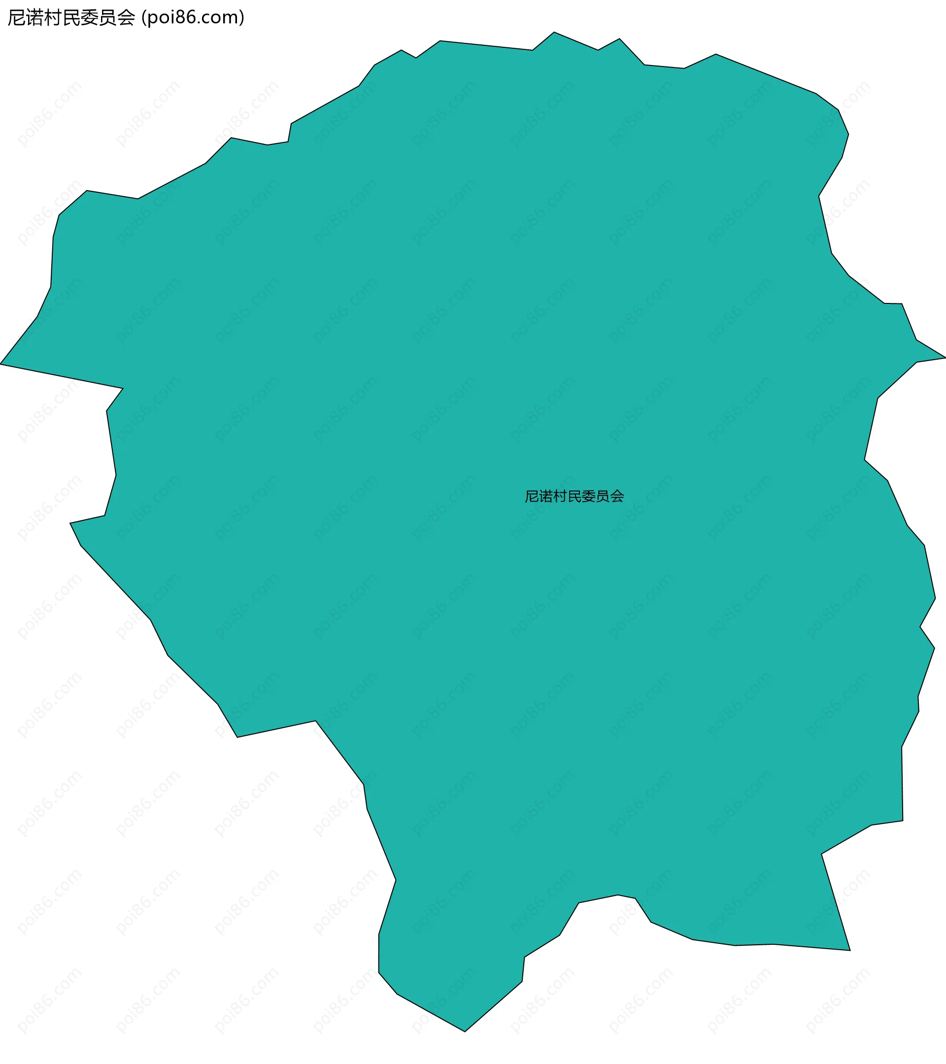 尼诺村民委员会边界地图