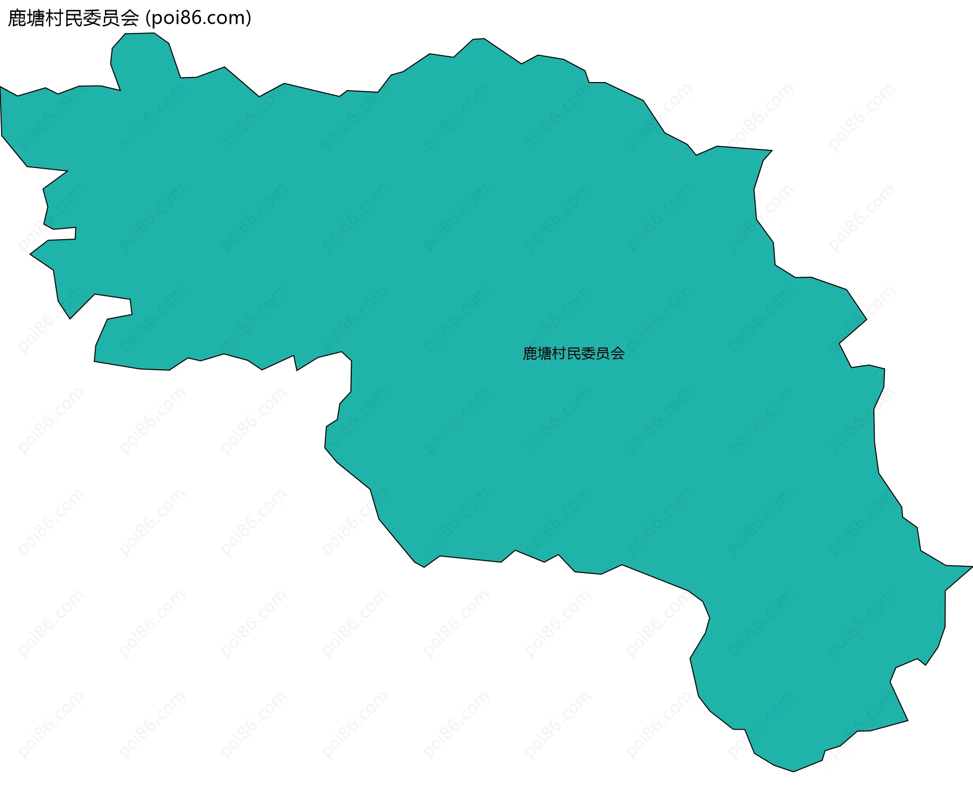 鹿塘村民委员会边界地图