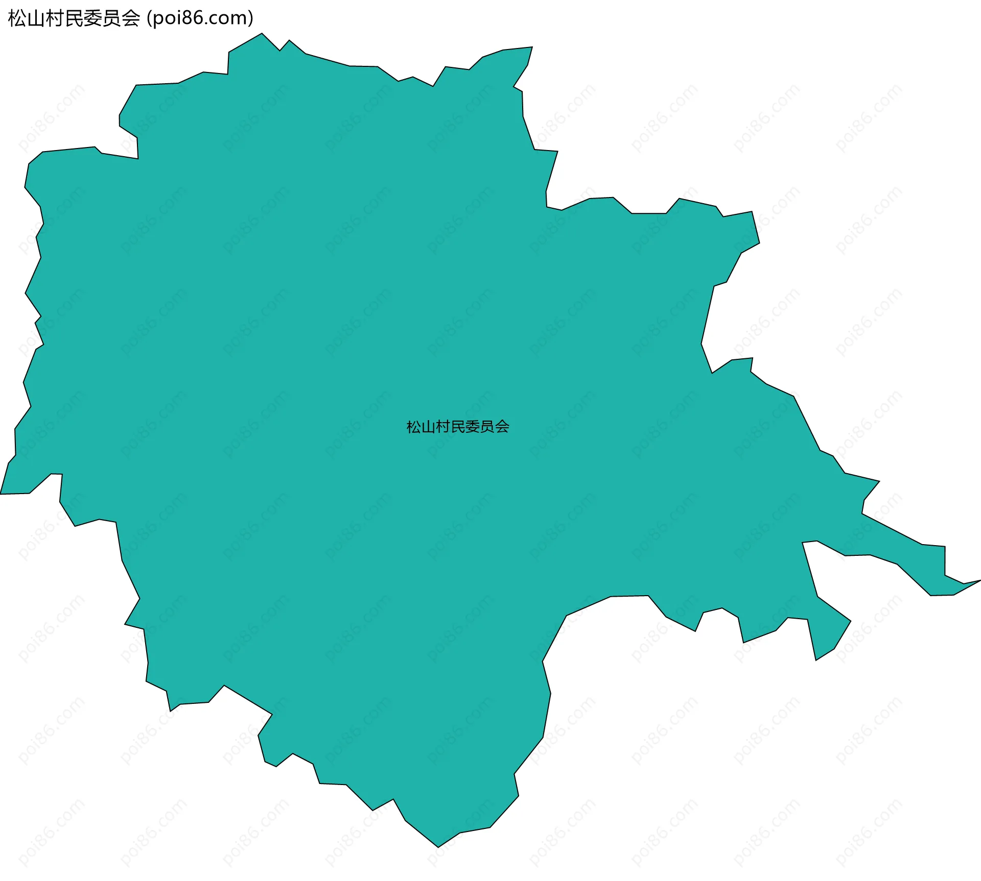 松山村民委员会边界地图