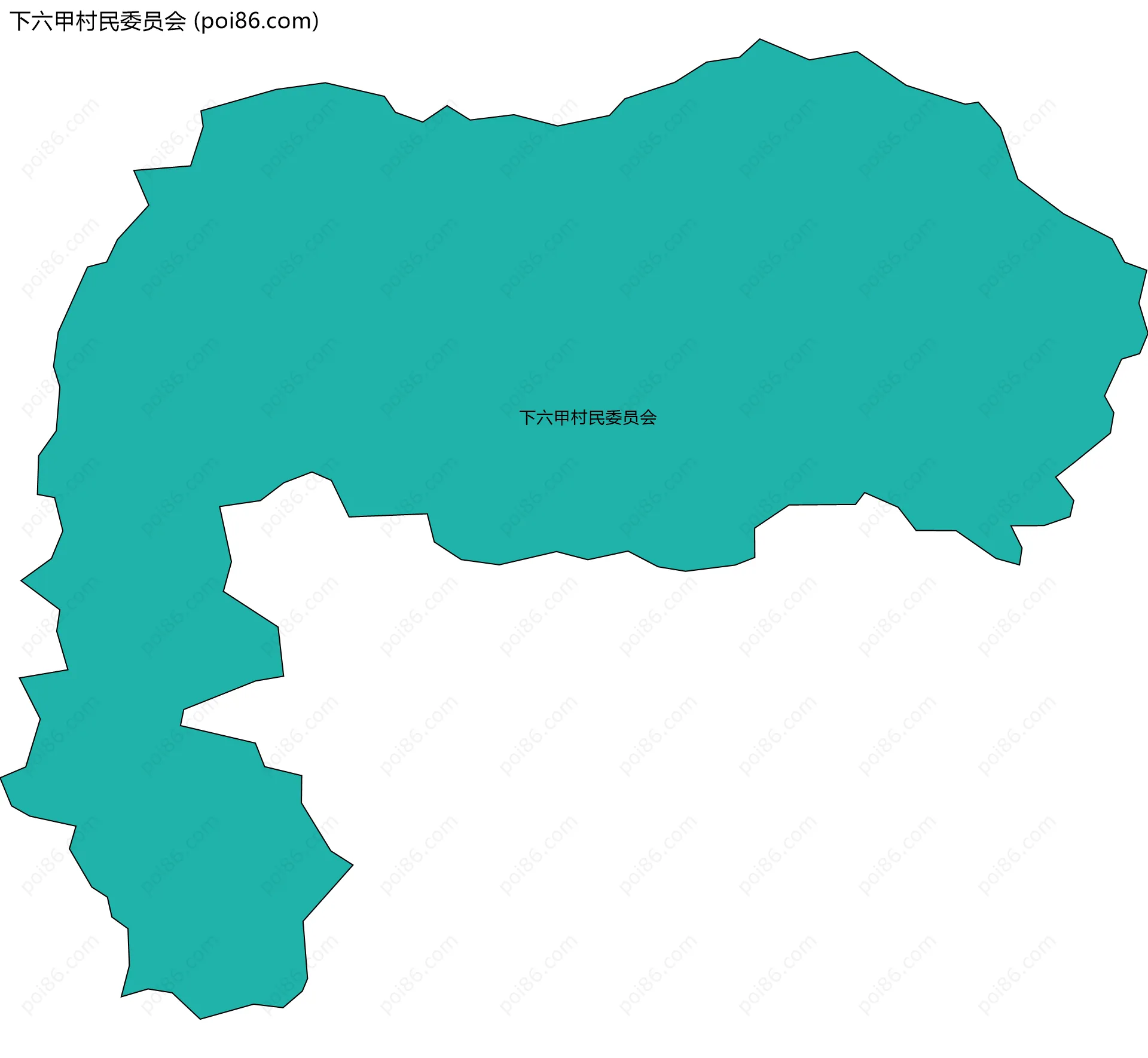 下六甲村民委员会边界地图