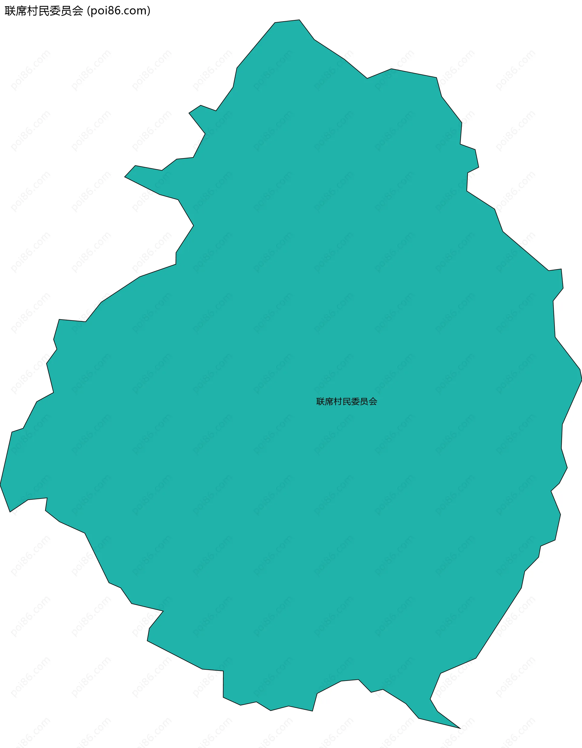 联席村民委员会边界地图