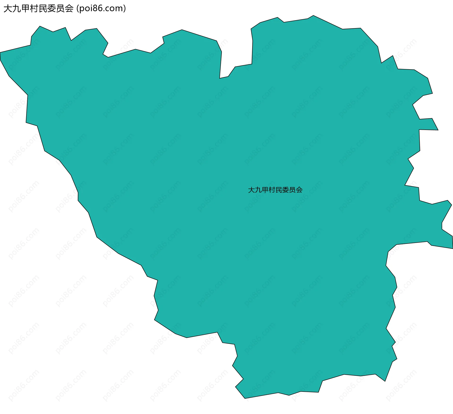 大九甲村民委员会边界地图