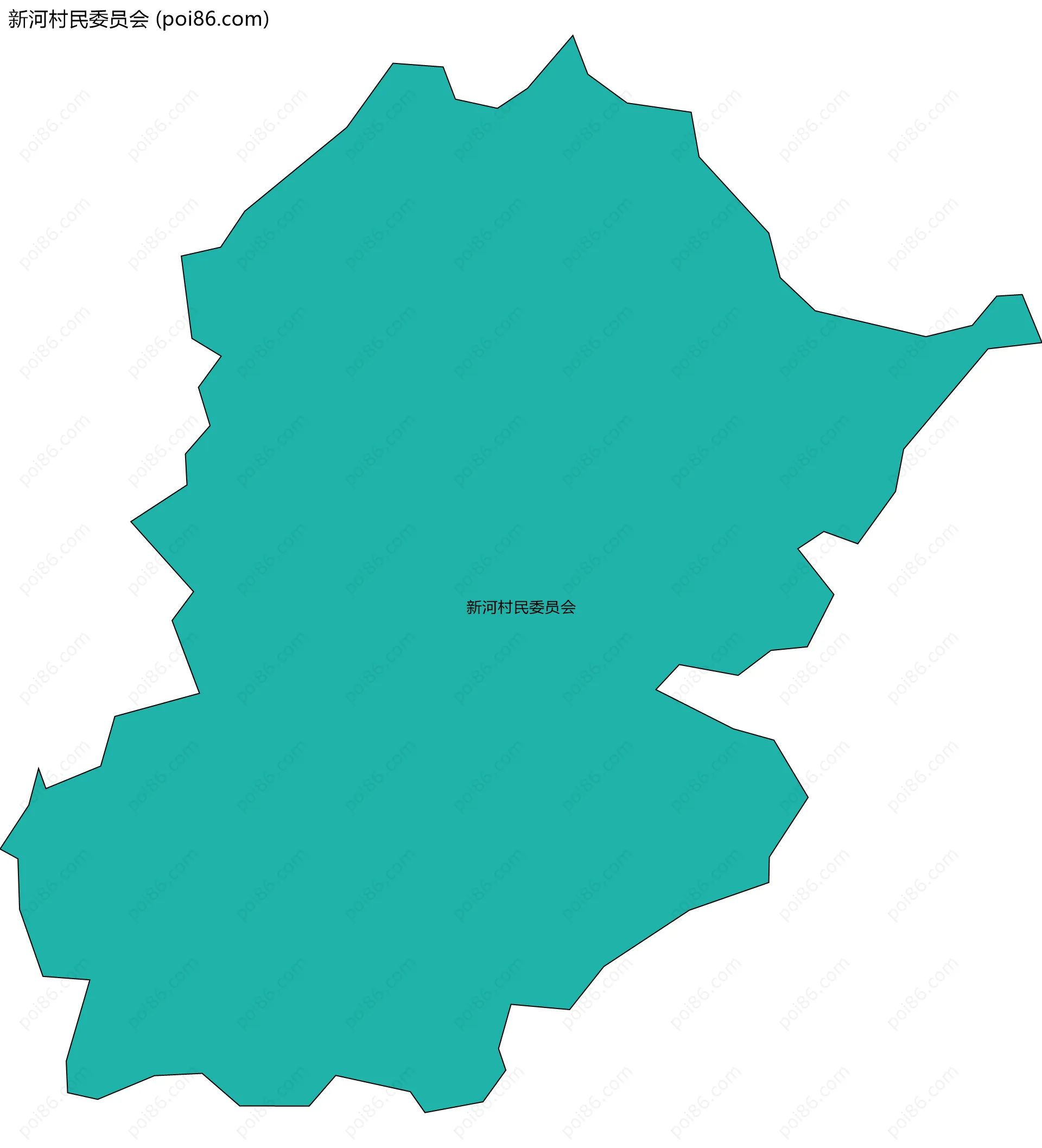 新河村民委员会边界地图