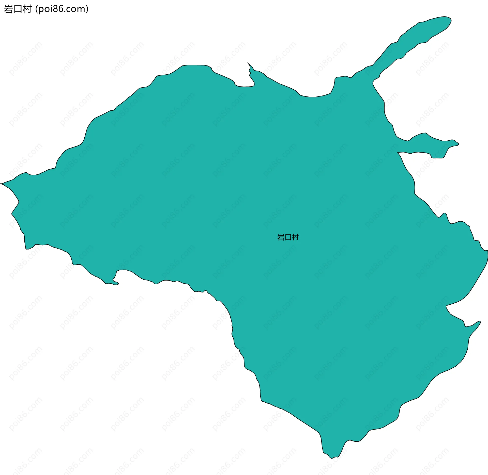 岩口村边界地图