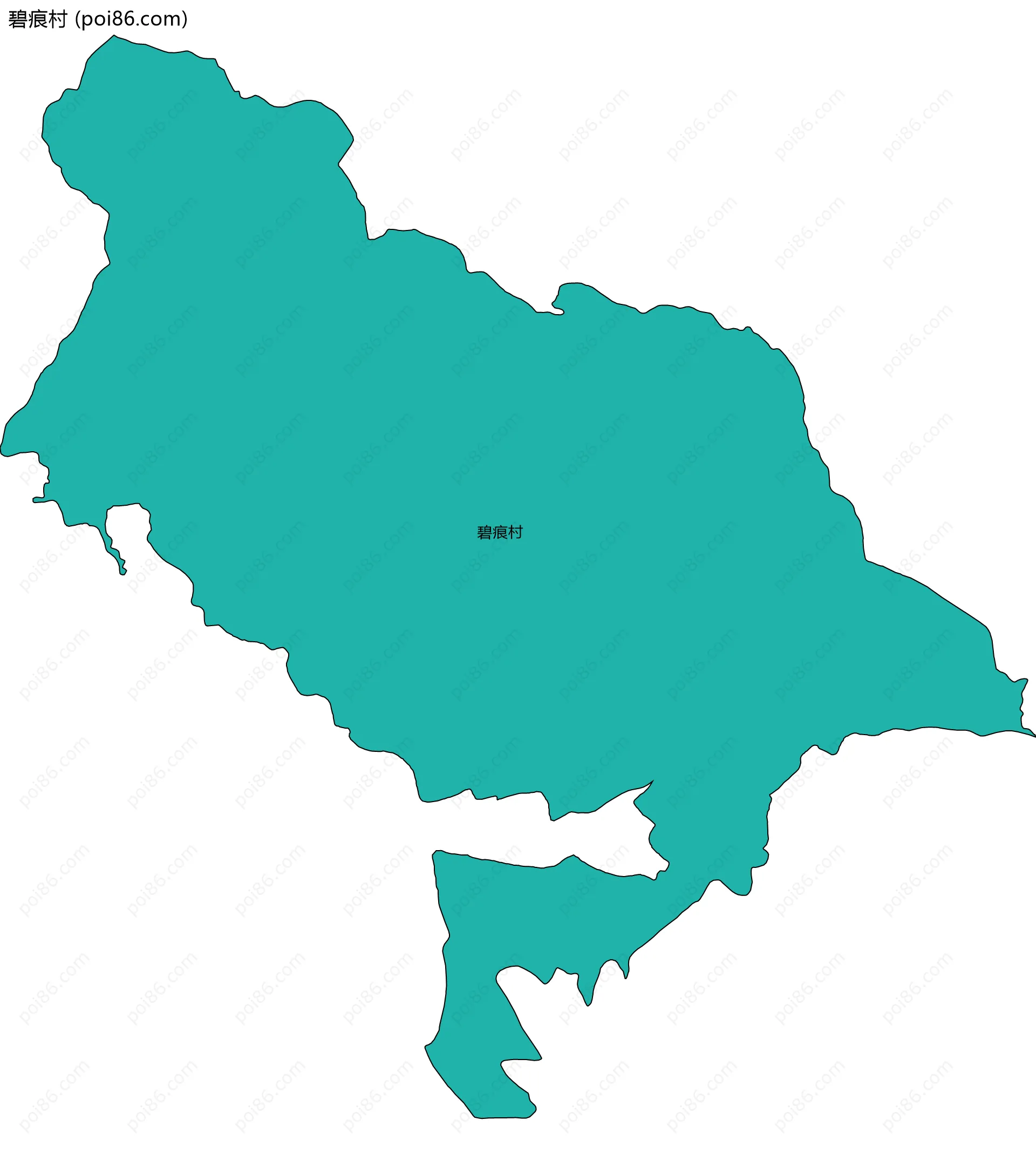 碧痕村边界地图