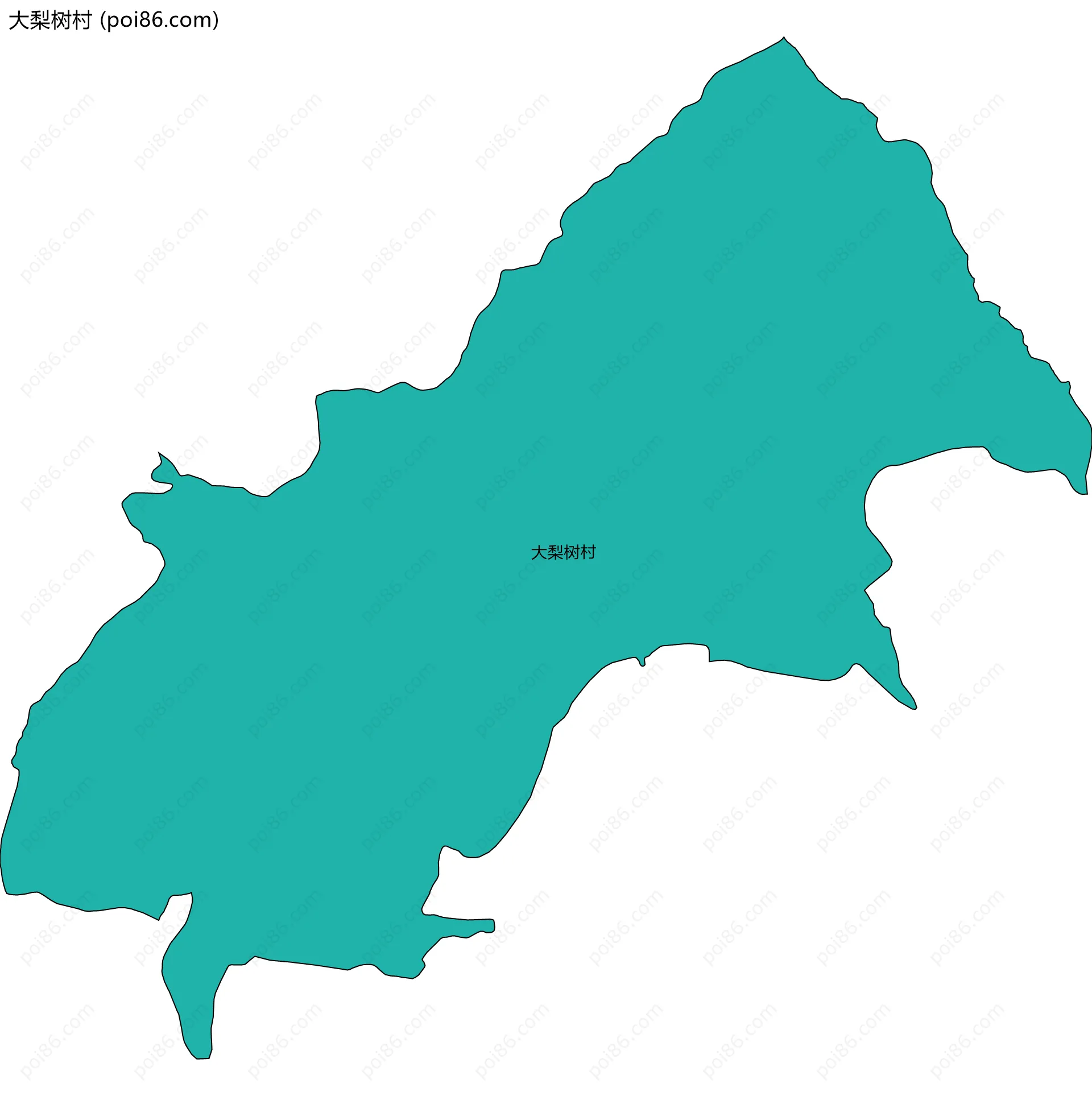 大梨树村边界地图