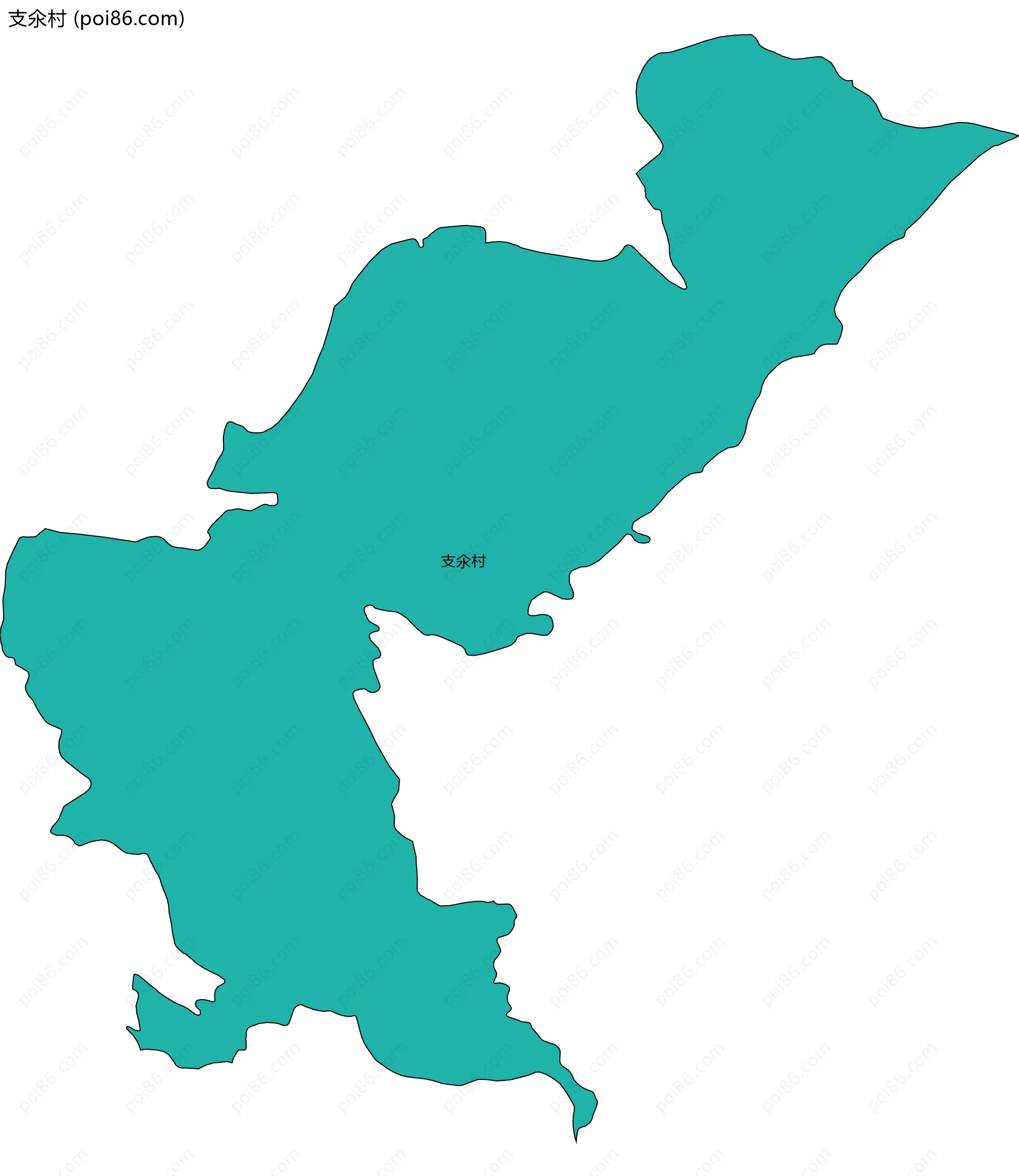 支氽村边界地图