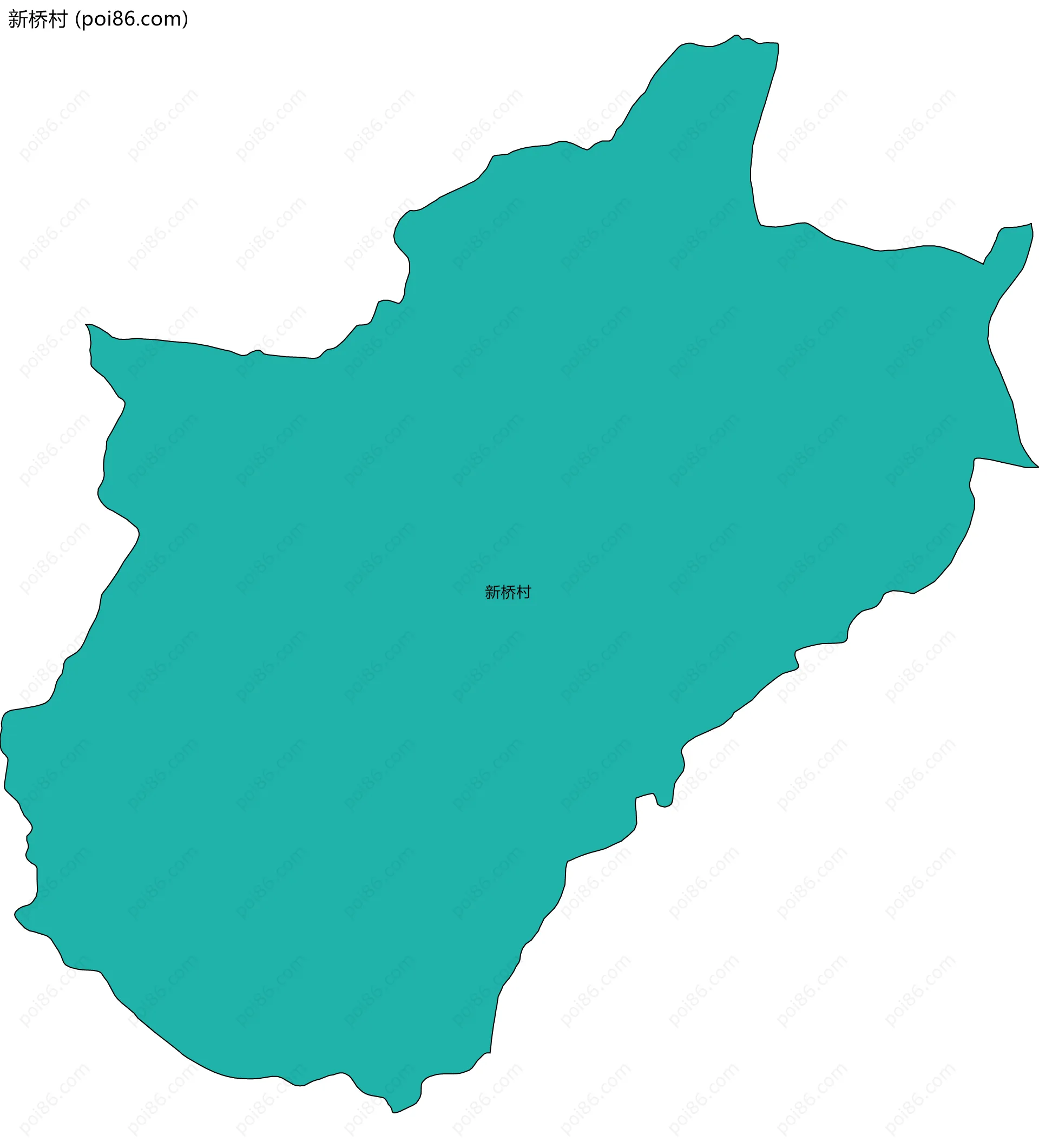 新桥村边界地图