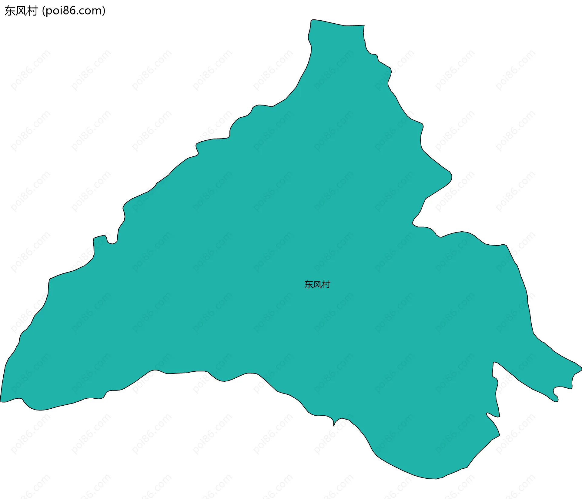 东风村边界地图
