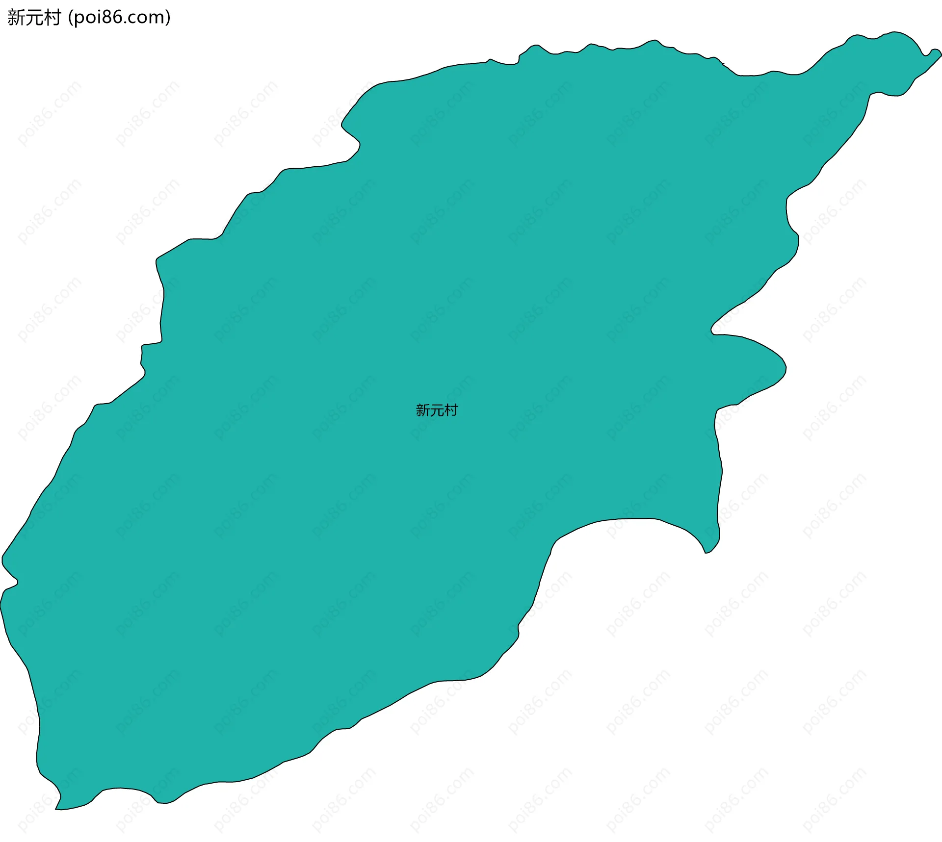 新元村边界地图
