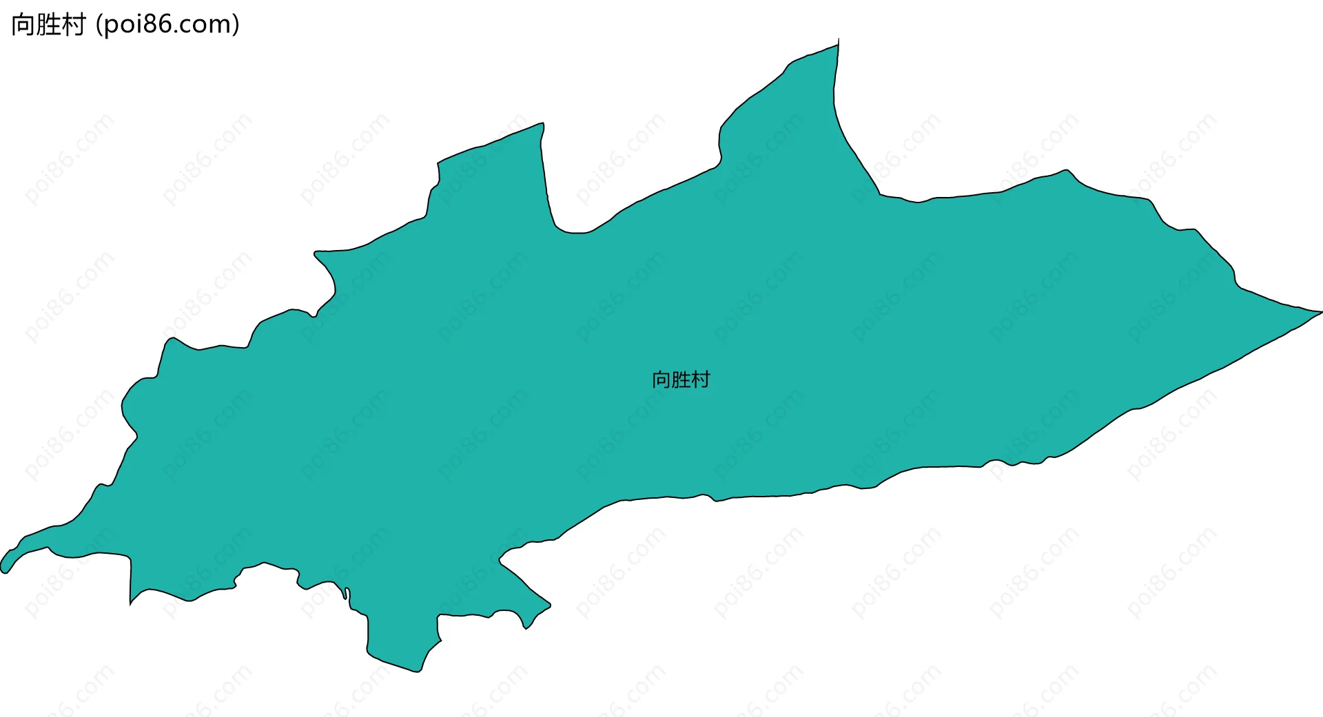 向胜村边界地图