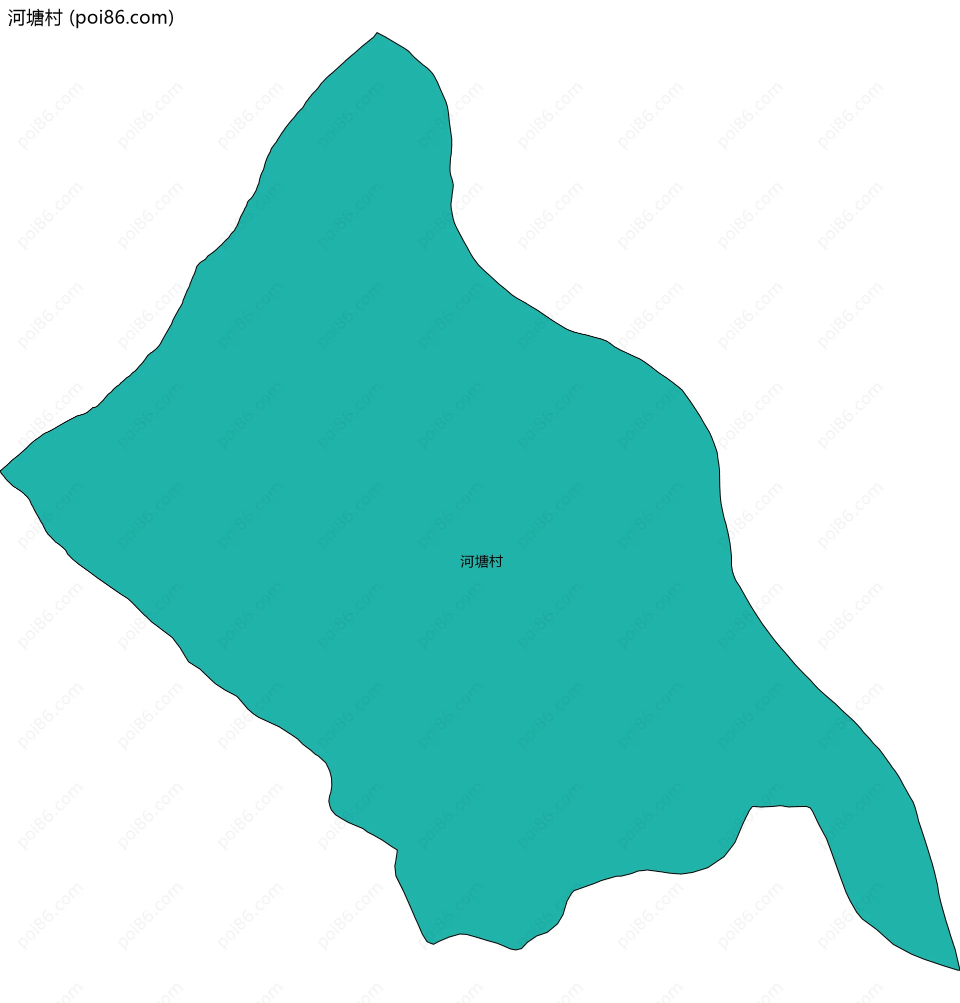 河塘村边界地图