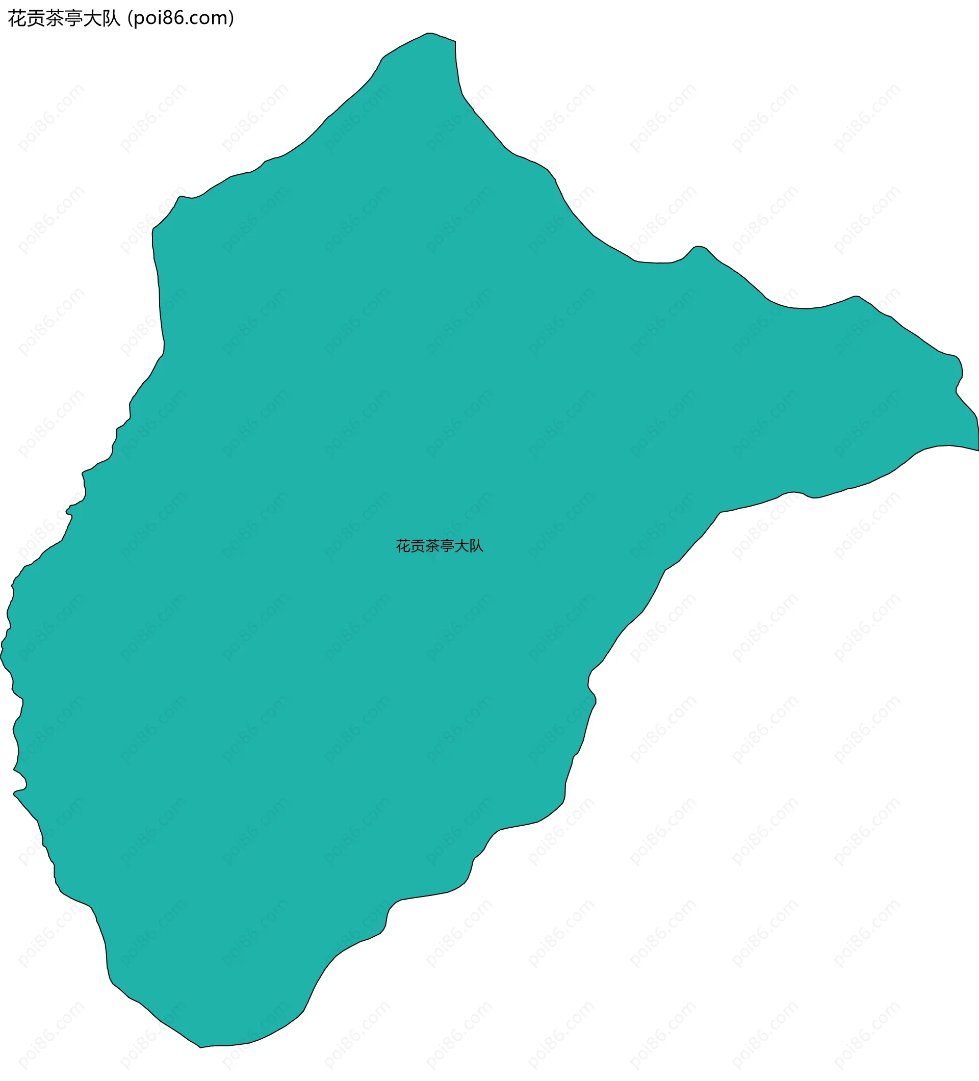 花贡茶亭大队边界地图