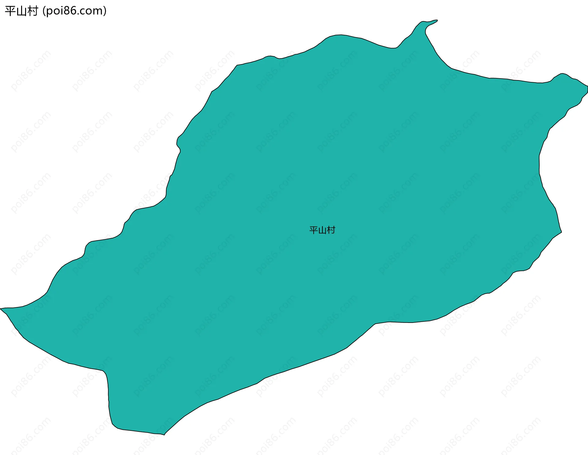 平山村边界地图
