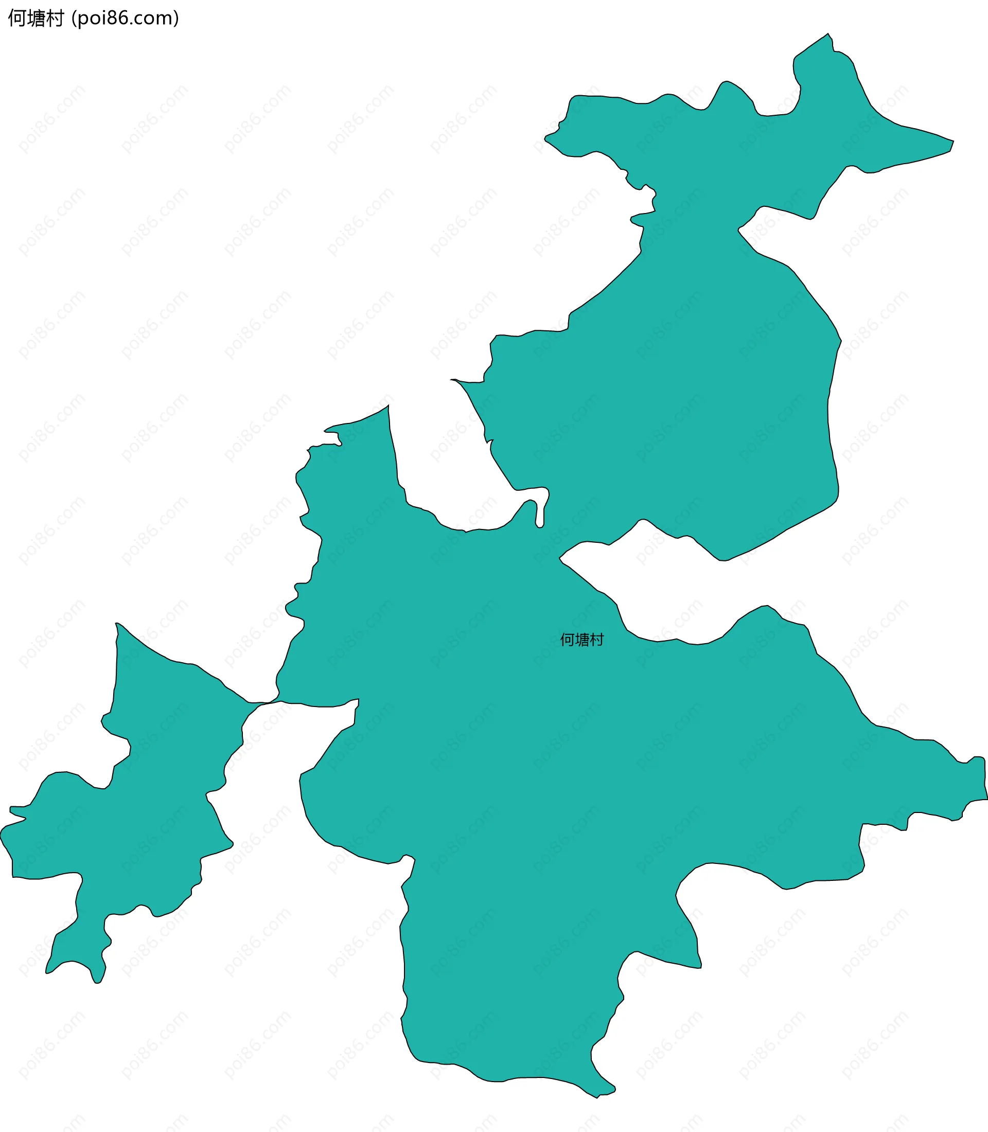 何塘村边界地图