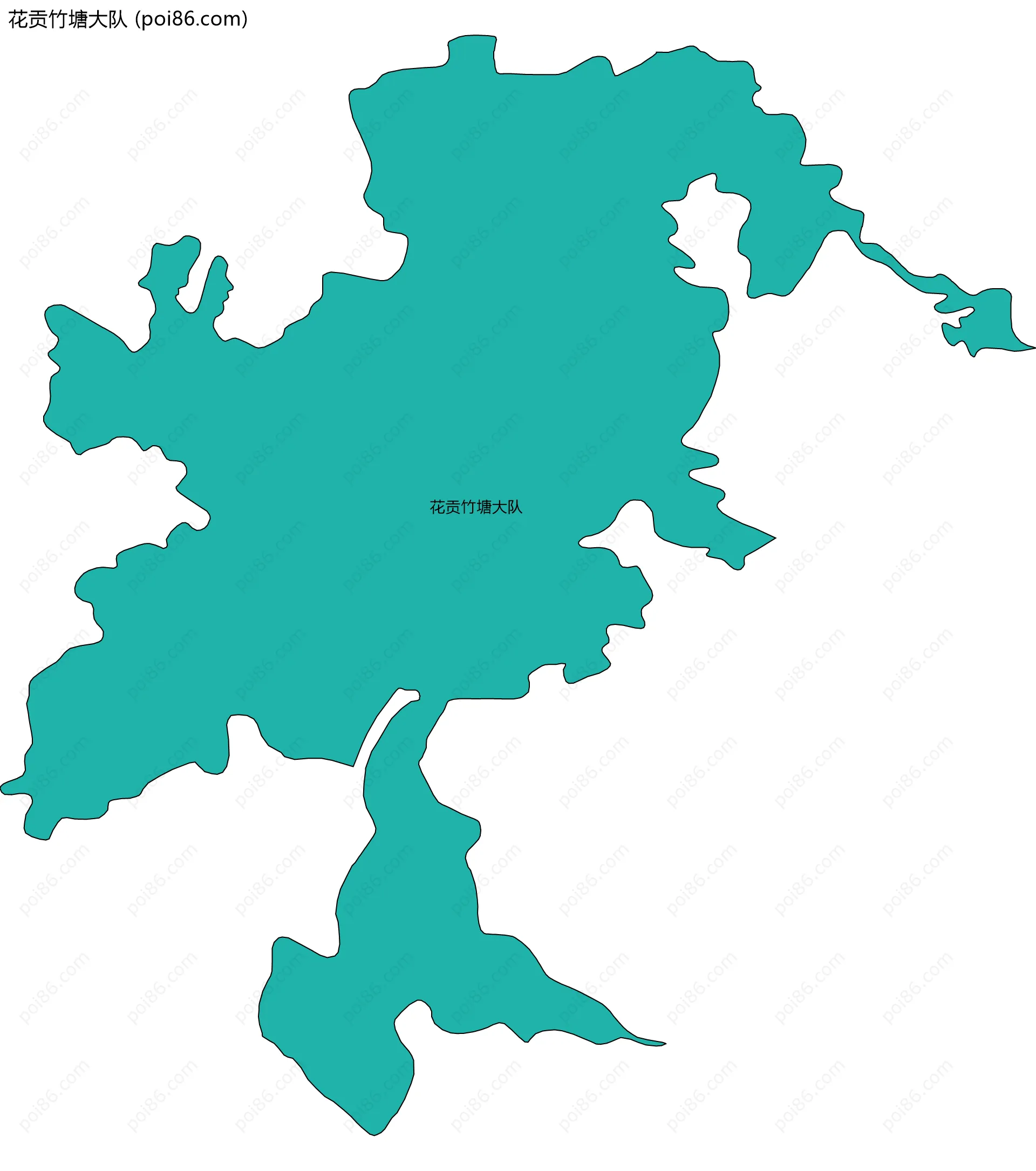 花贡竹塘大队边界地图