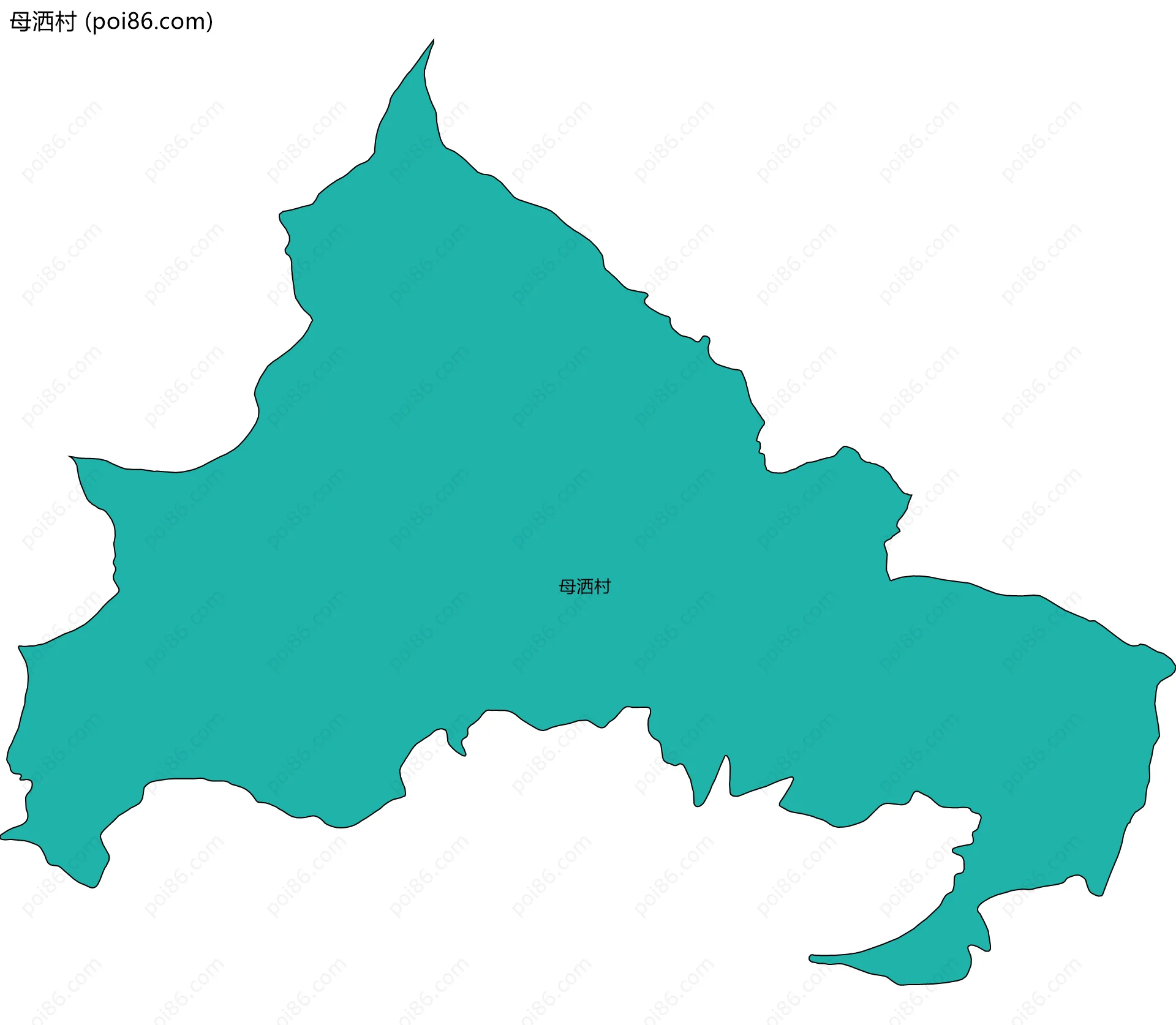 母洒村边界地图