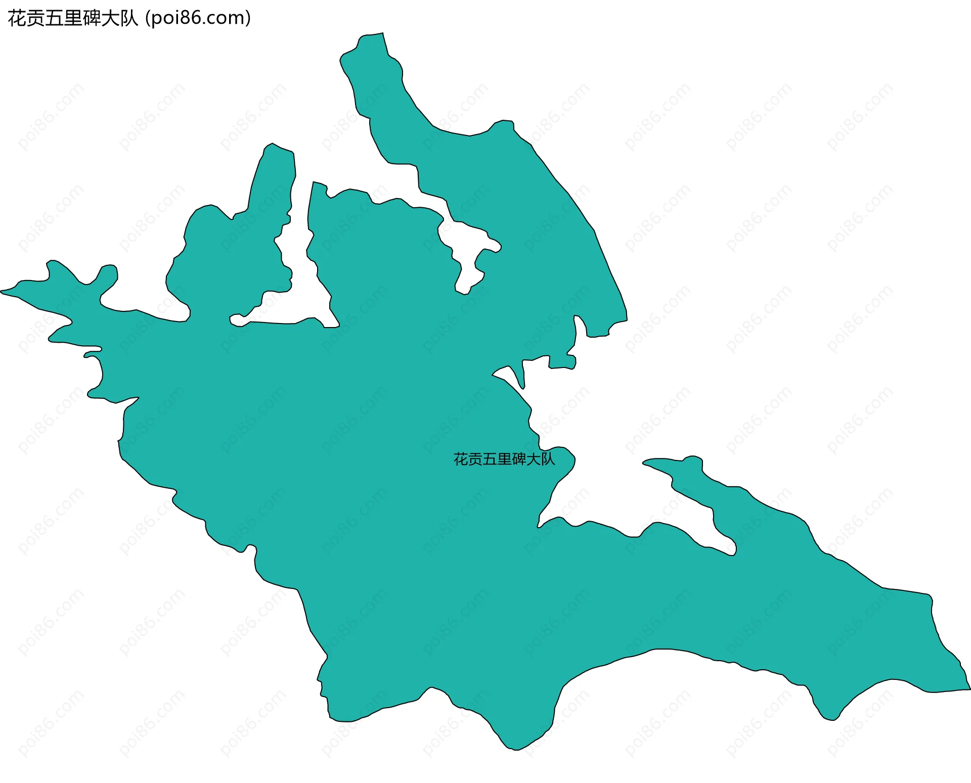 花贡五里碑大队边界地图