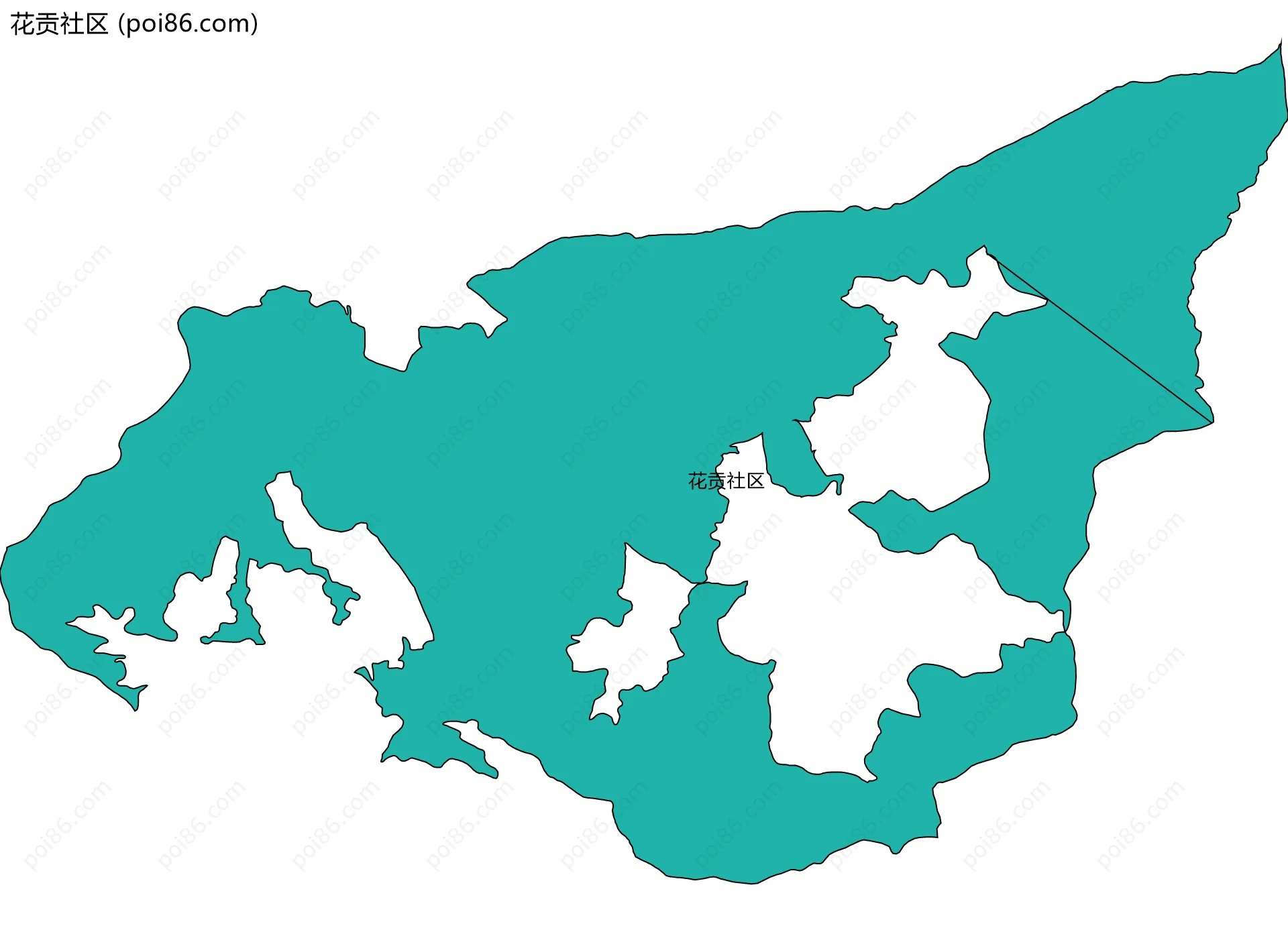花贡社区边界地图