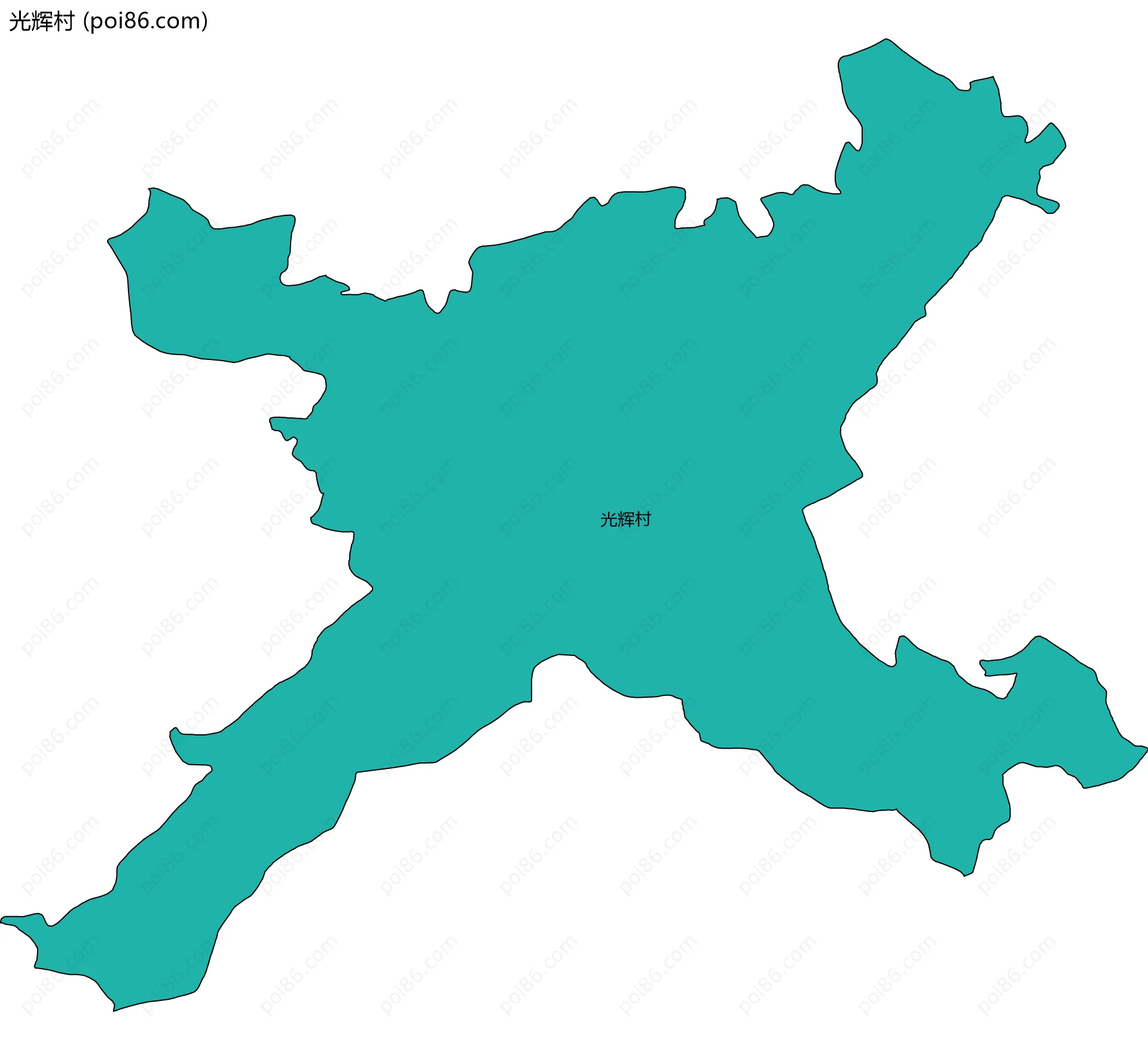 光辉村边界地图