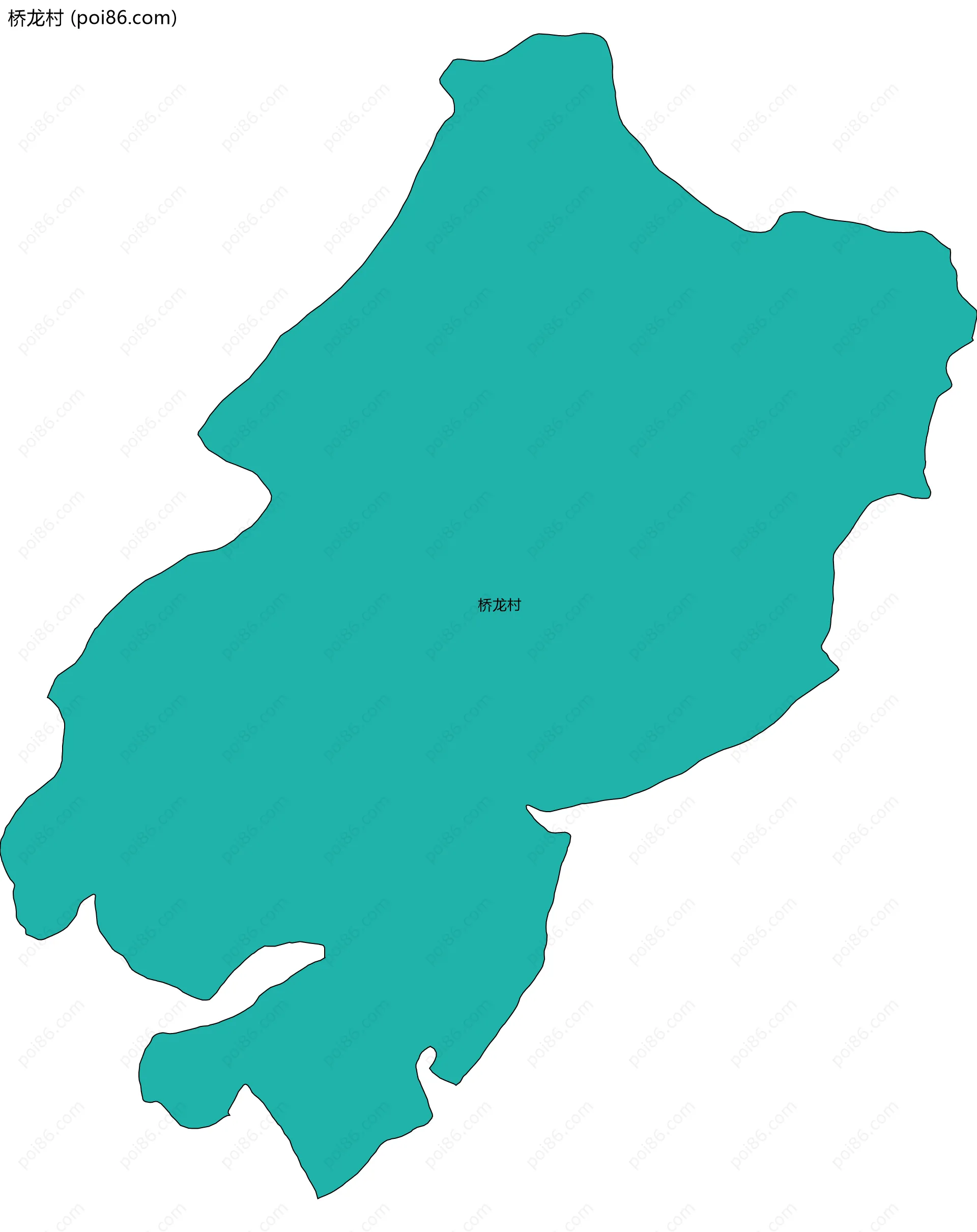 桥龙村边界地图