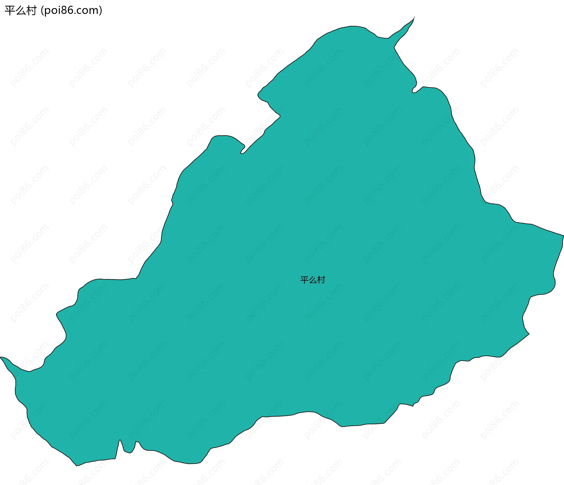 平么村边界地图