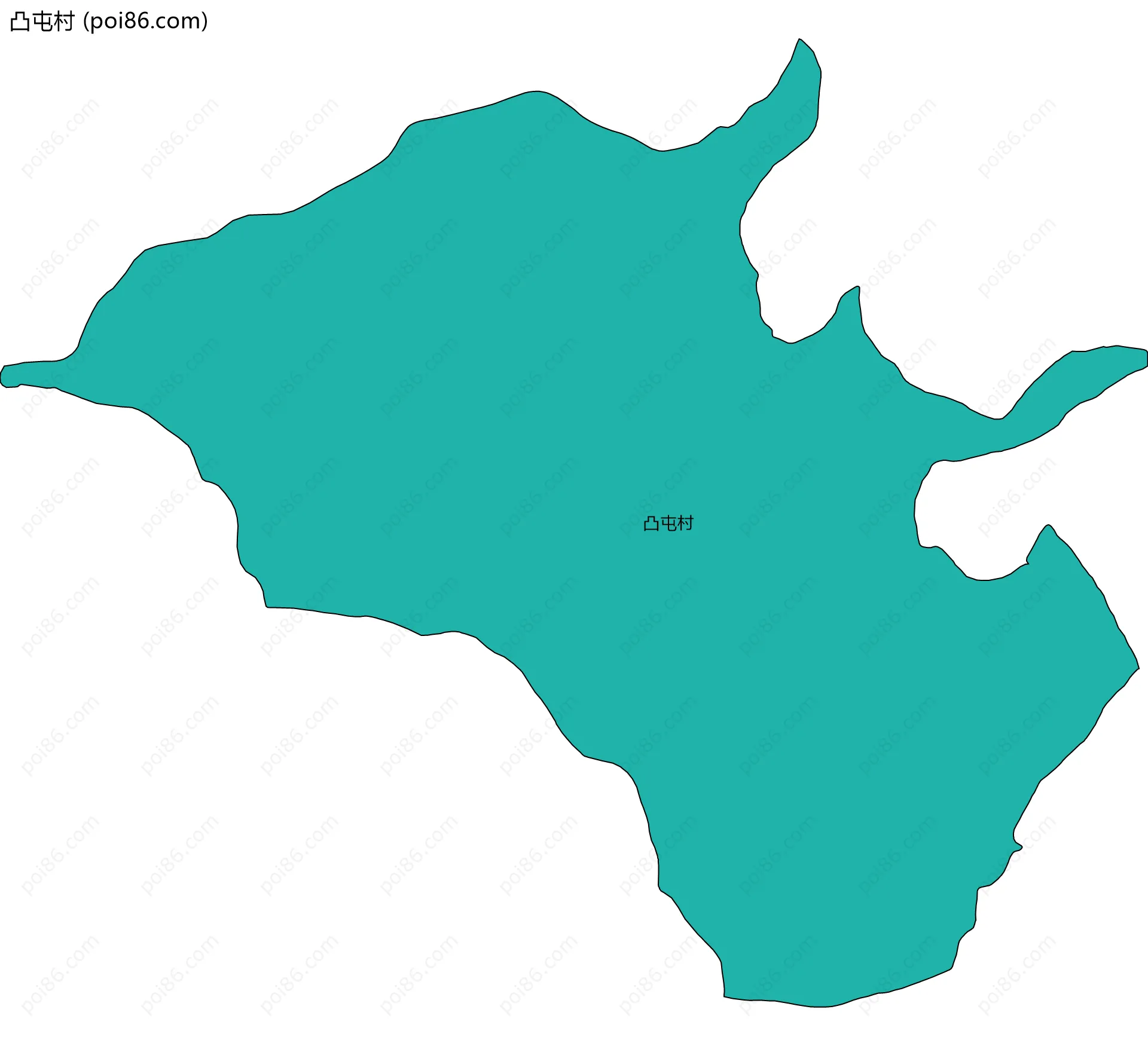 凸屯村边界地图