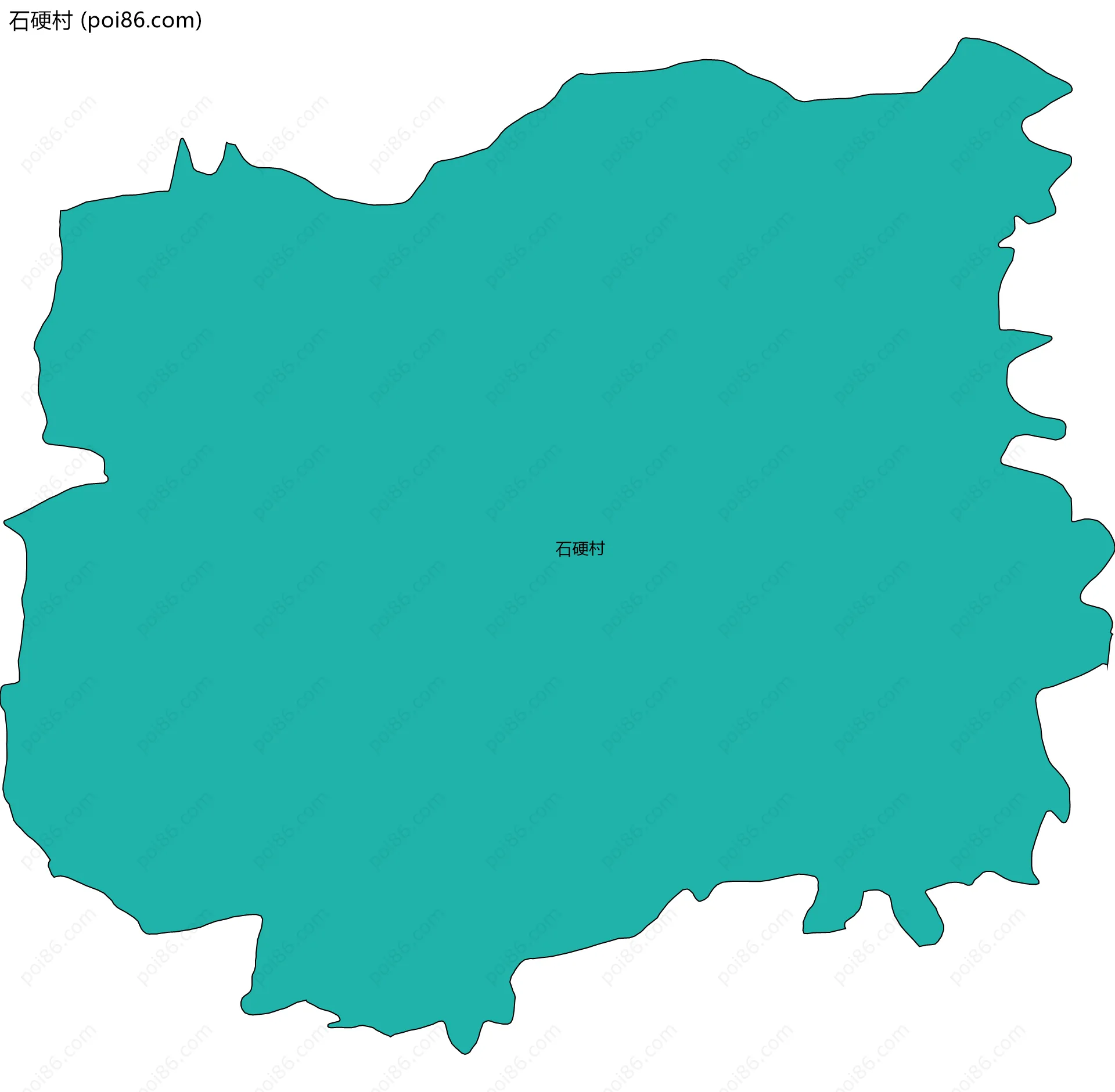 石硬村边界地图