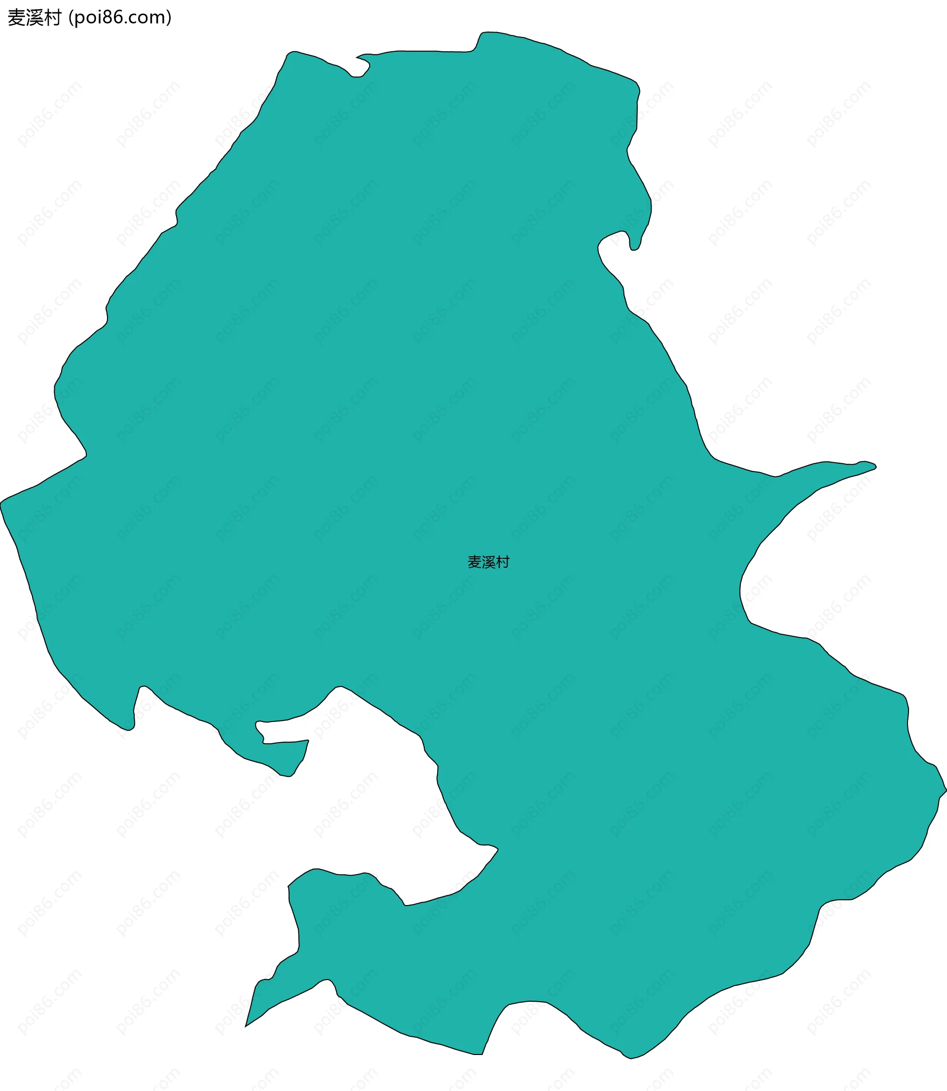 麦溪村边界地图