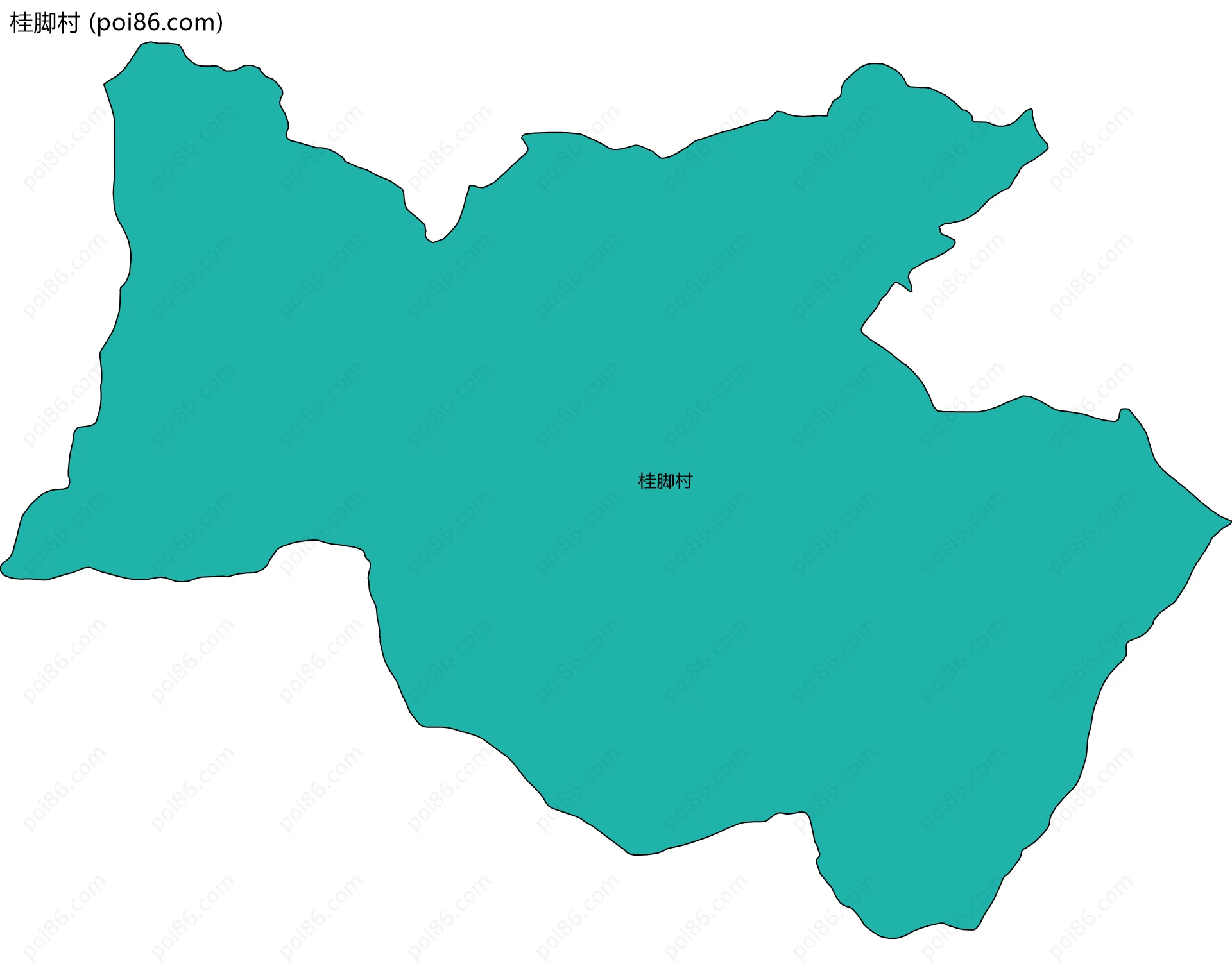 桂脚村边界地图