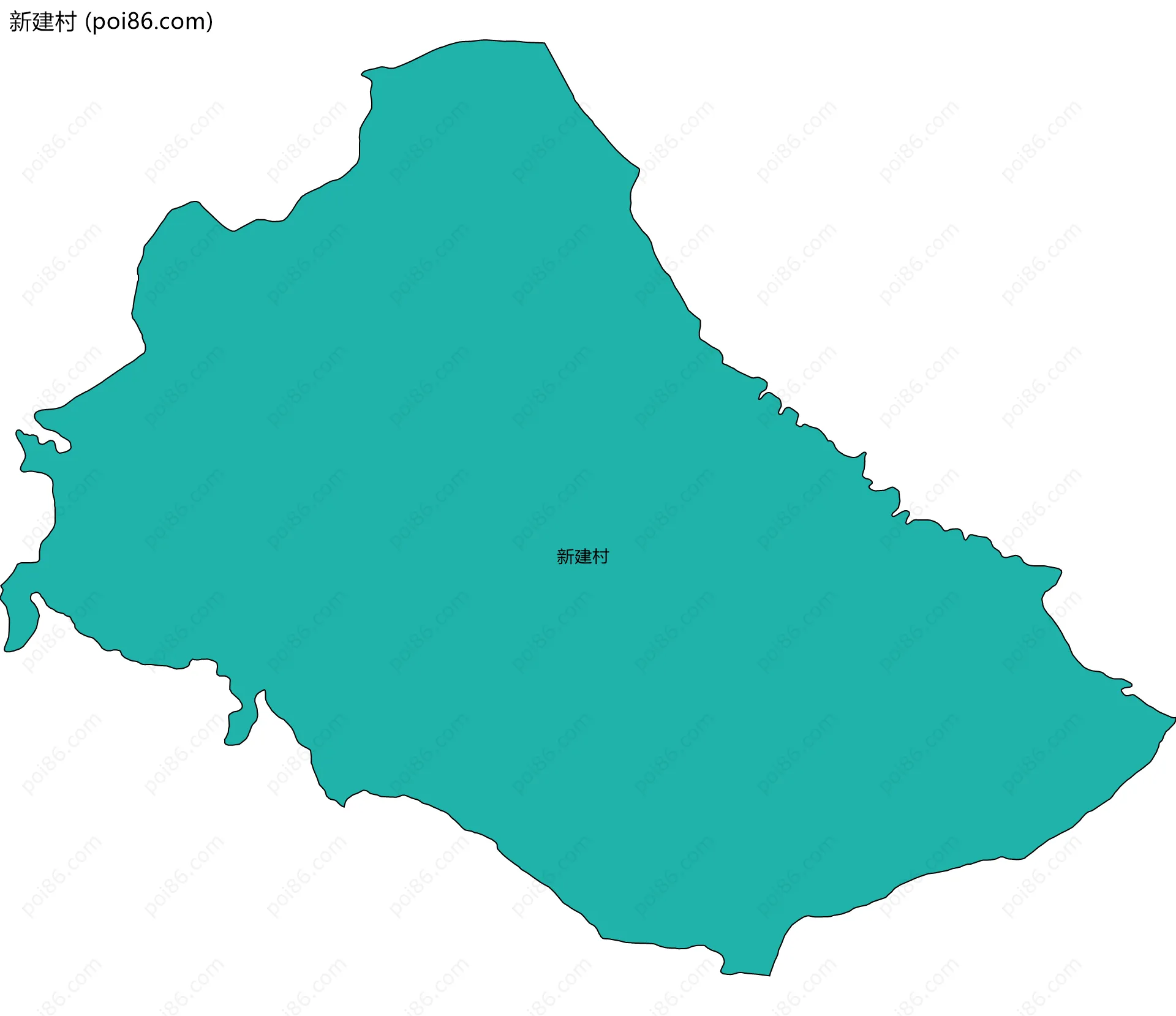 新建村边界地图