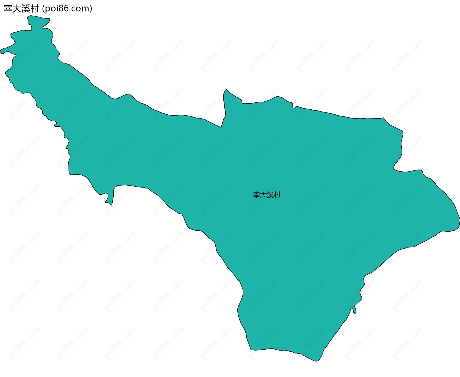 宰大溪村边界地图