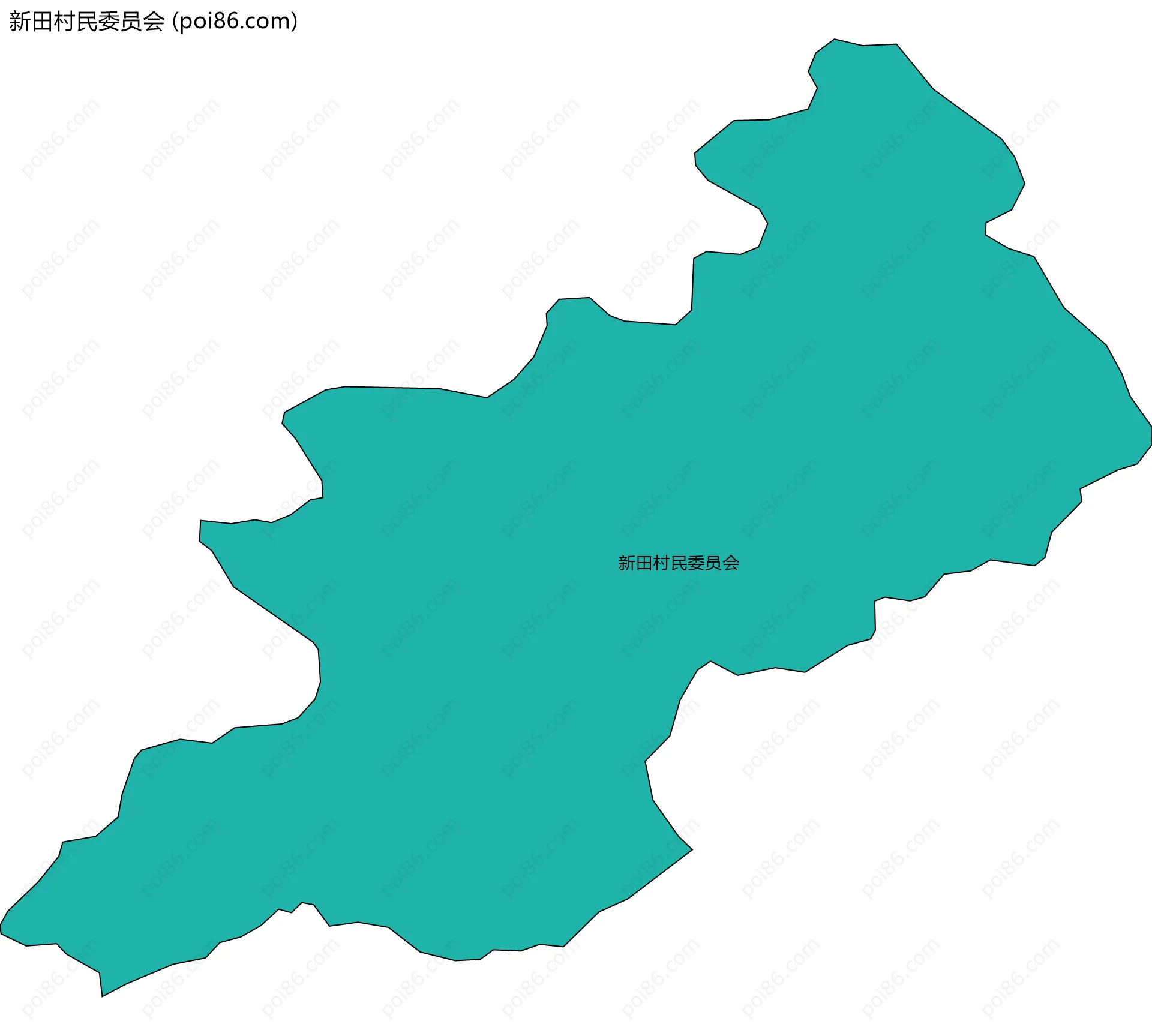 新田村民委员会边界地图