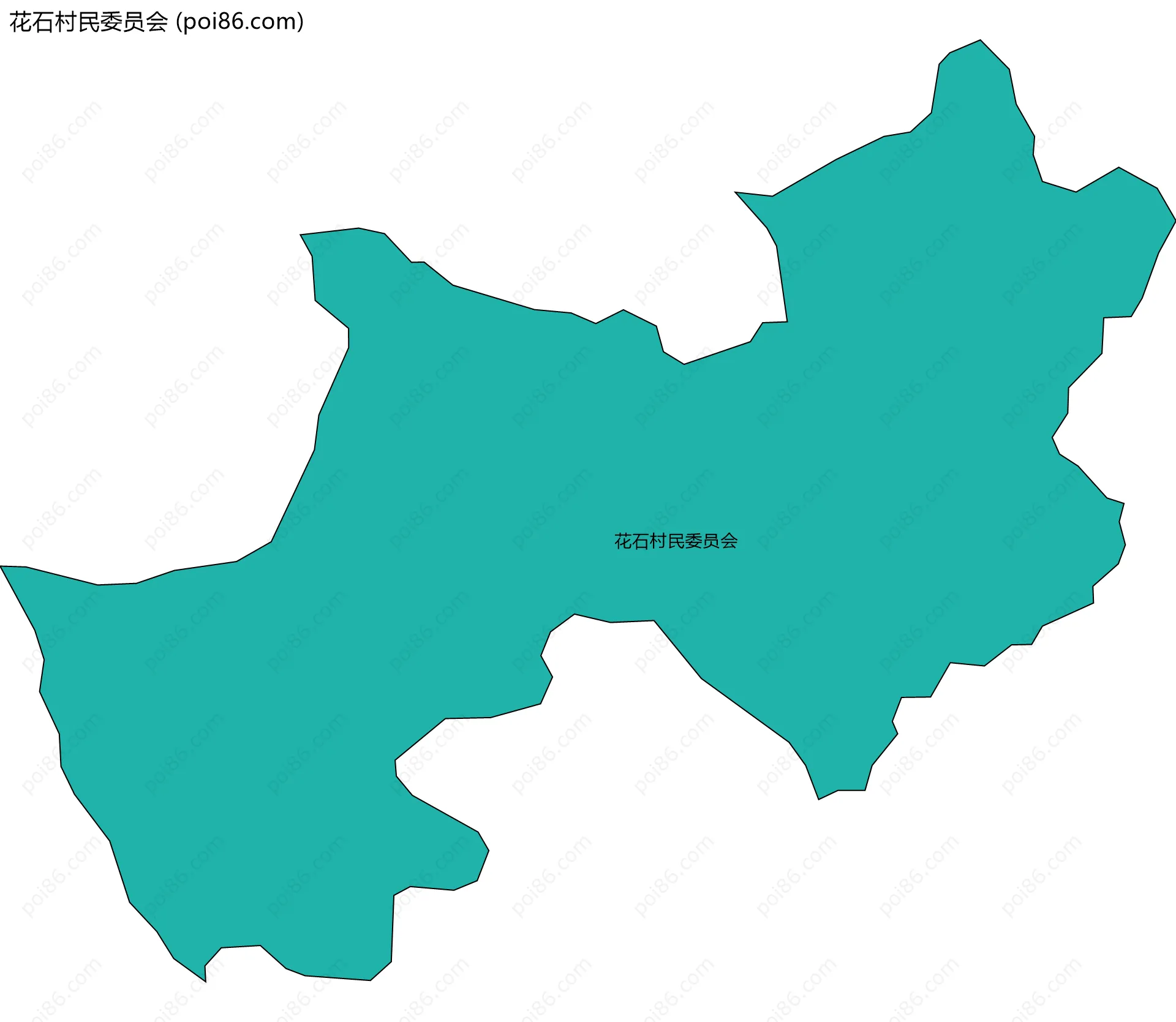花石村民委员会边界地图