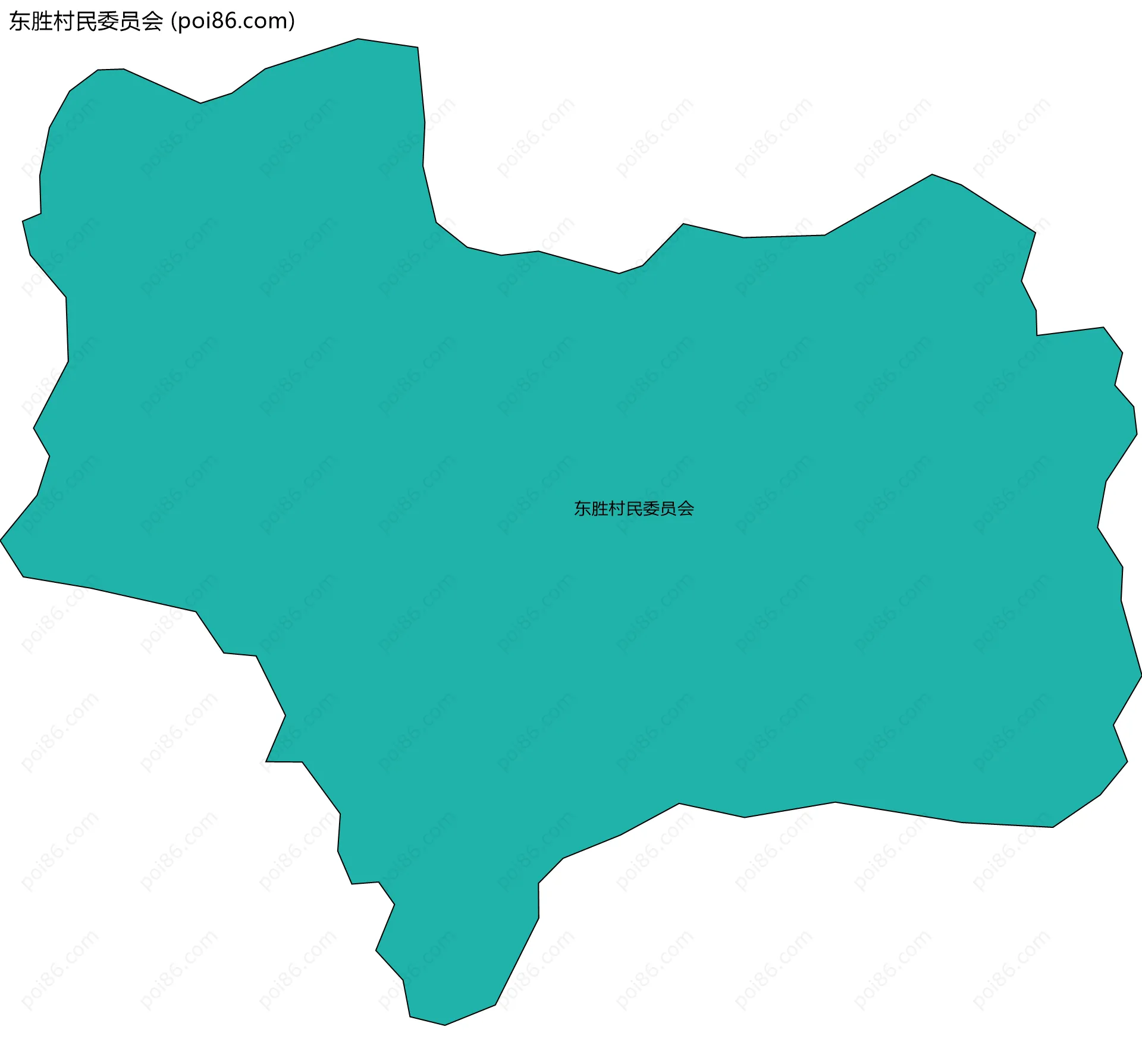东胜村民委员会边界地图